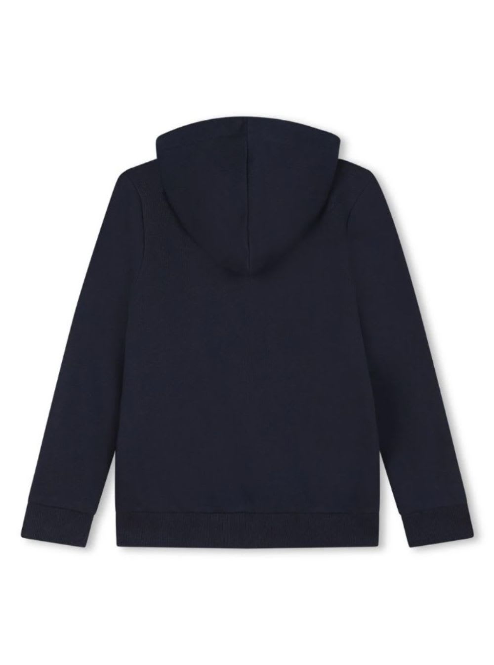Kenzo Kids Boys Navy Blue Varsity Tiger Hoodie In Blu