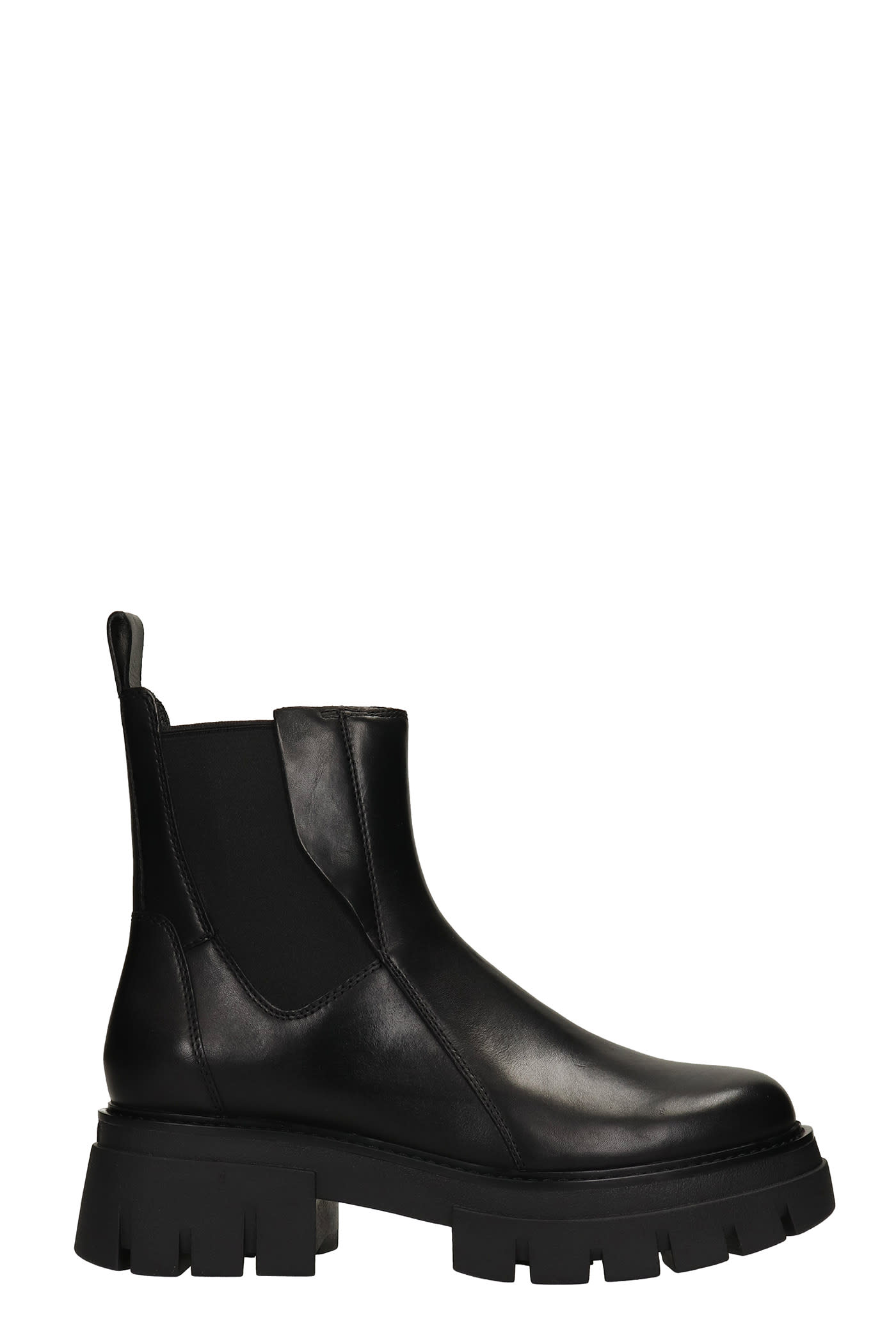 Ash Links Combat Boots In Black Leather
