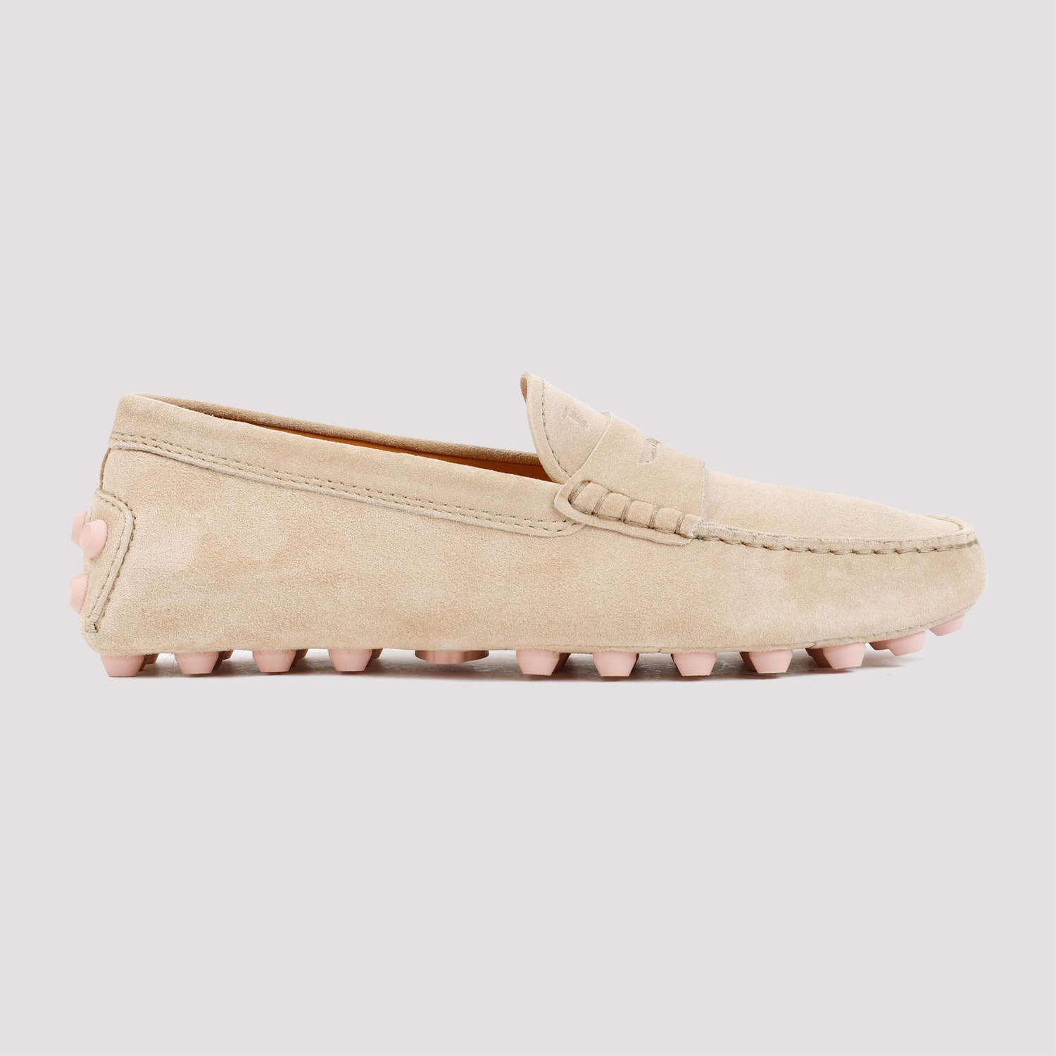 Tod's Suede Leather Loafers In Neutral