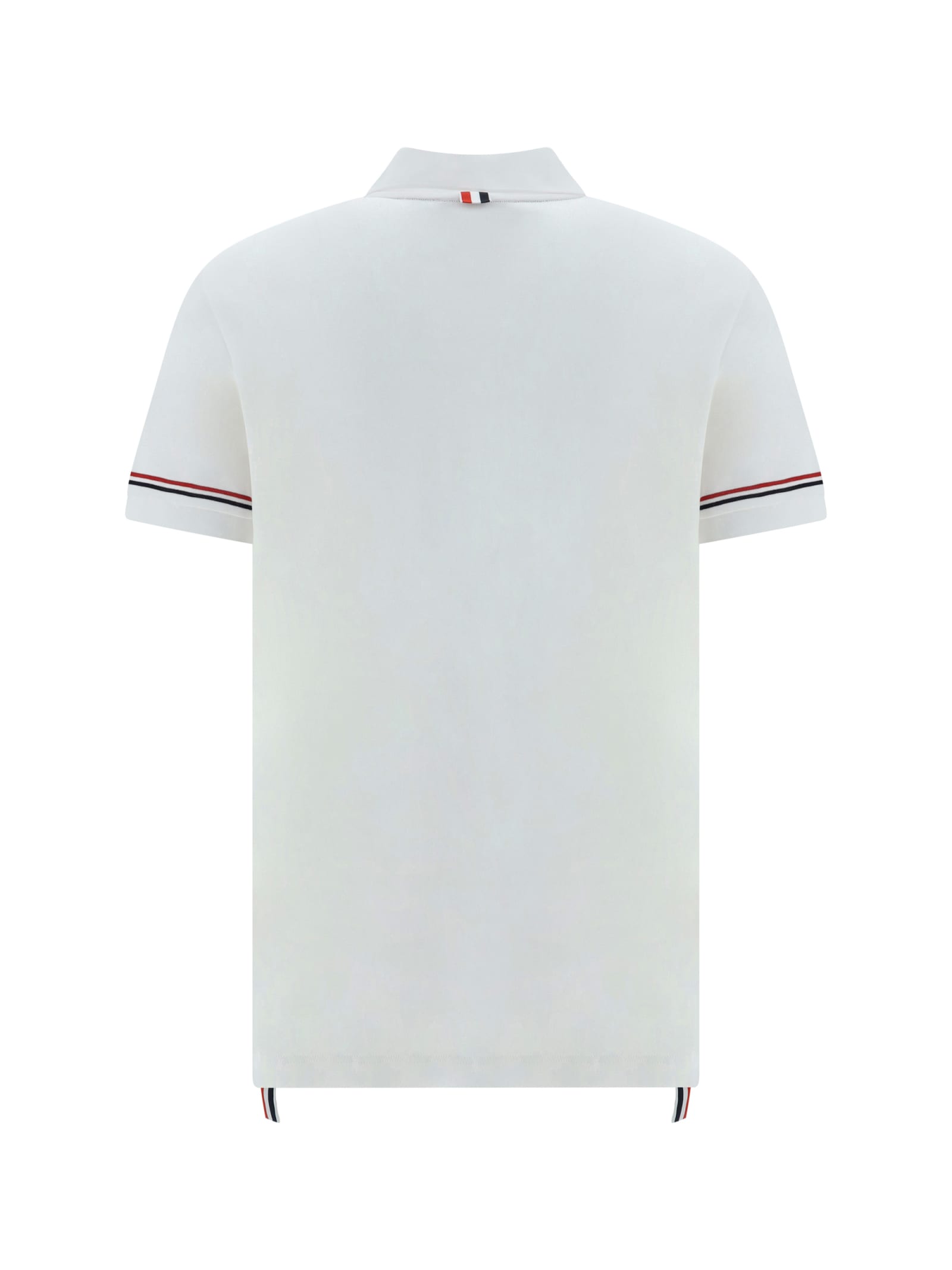 Shop Thom Browne Short-sleeved Polo Shirt In White