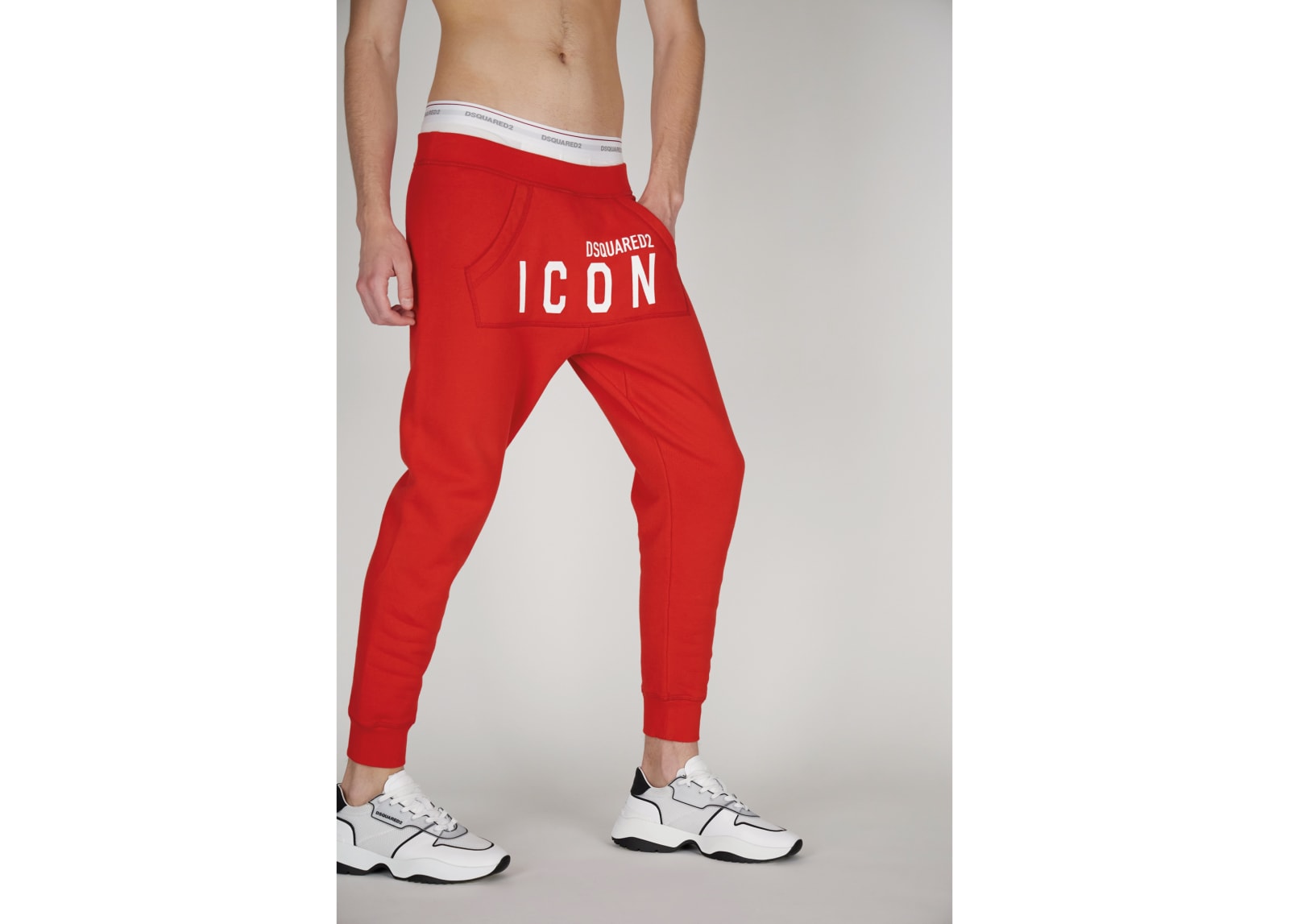 Shop Dsquared2 Pants In Red
