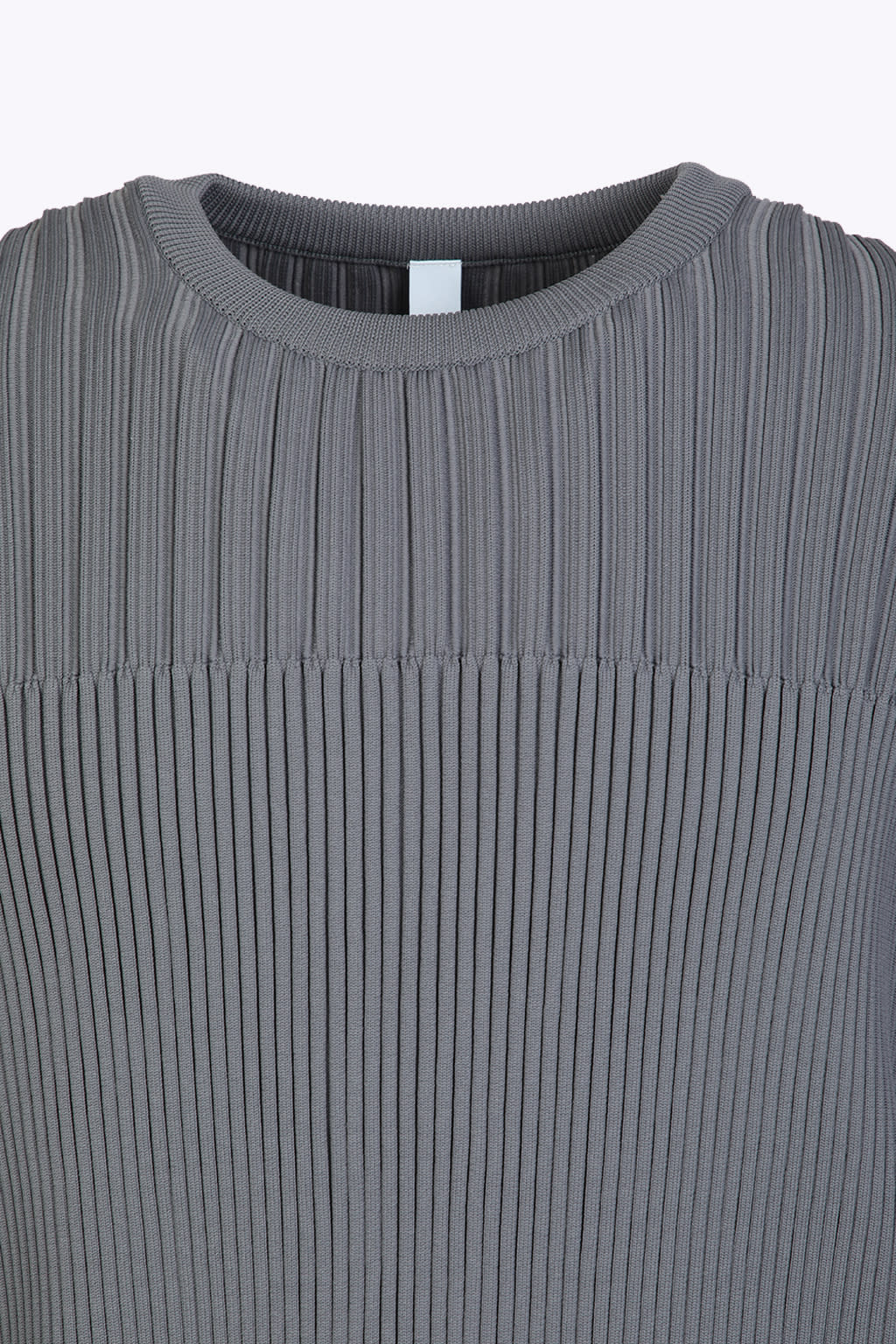 Cfcl Fluted Top 3 Grey Rib-knitted Curled Top - Fluted Top In