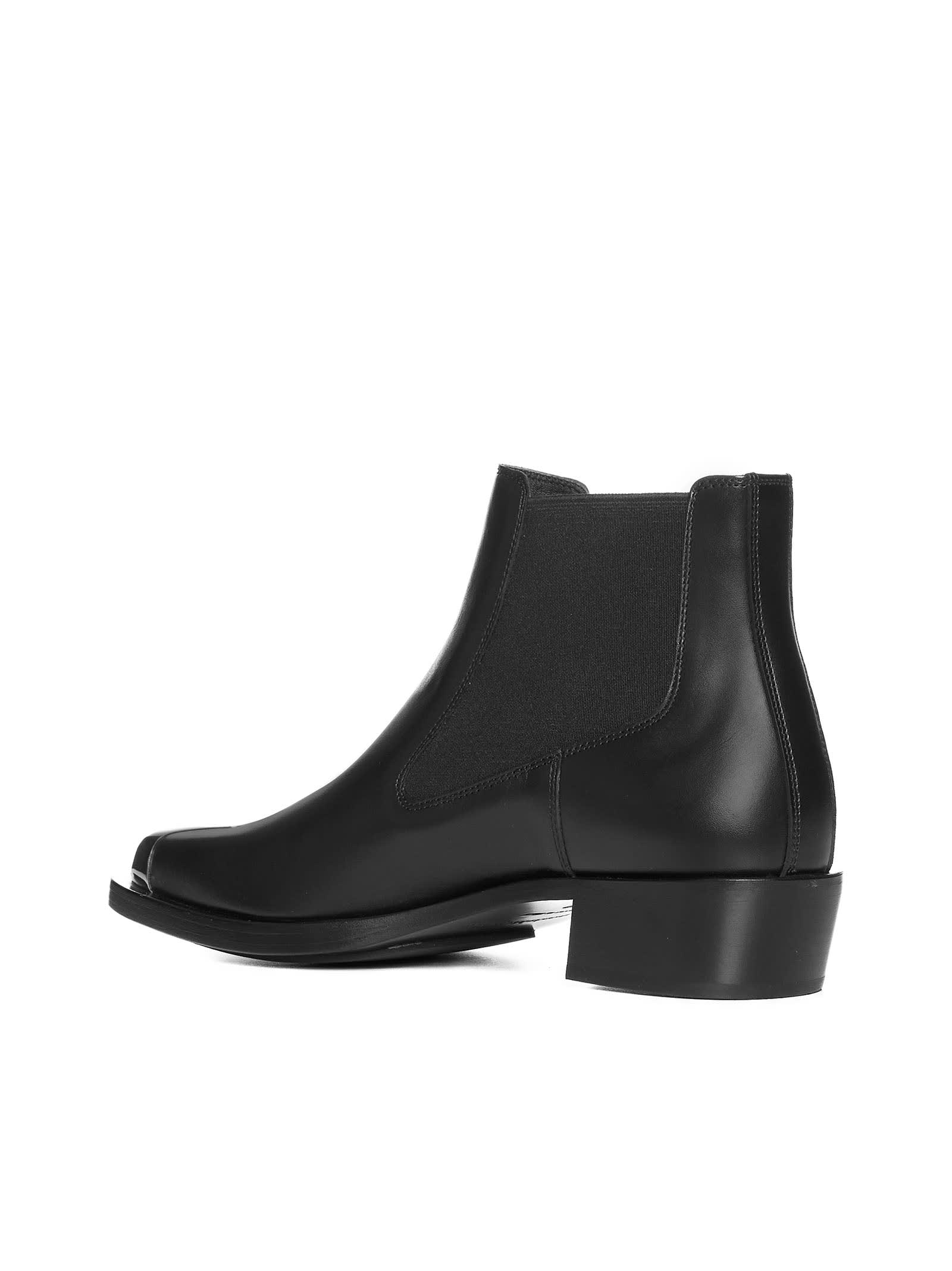 Shop Alexander Mcqueen Boots In Black/black/silver