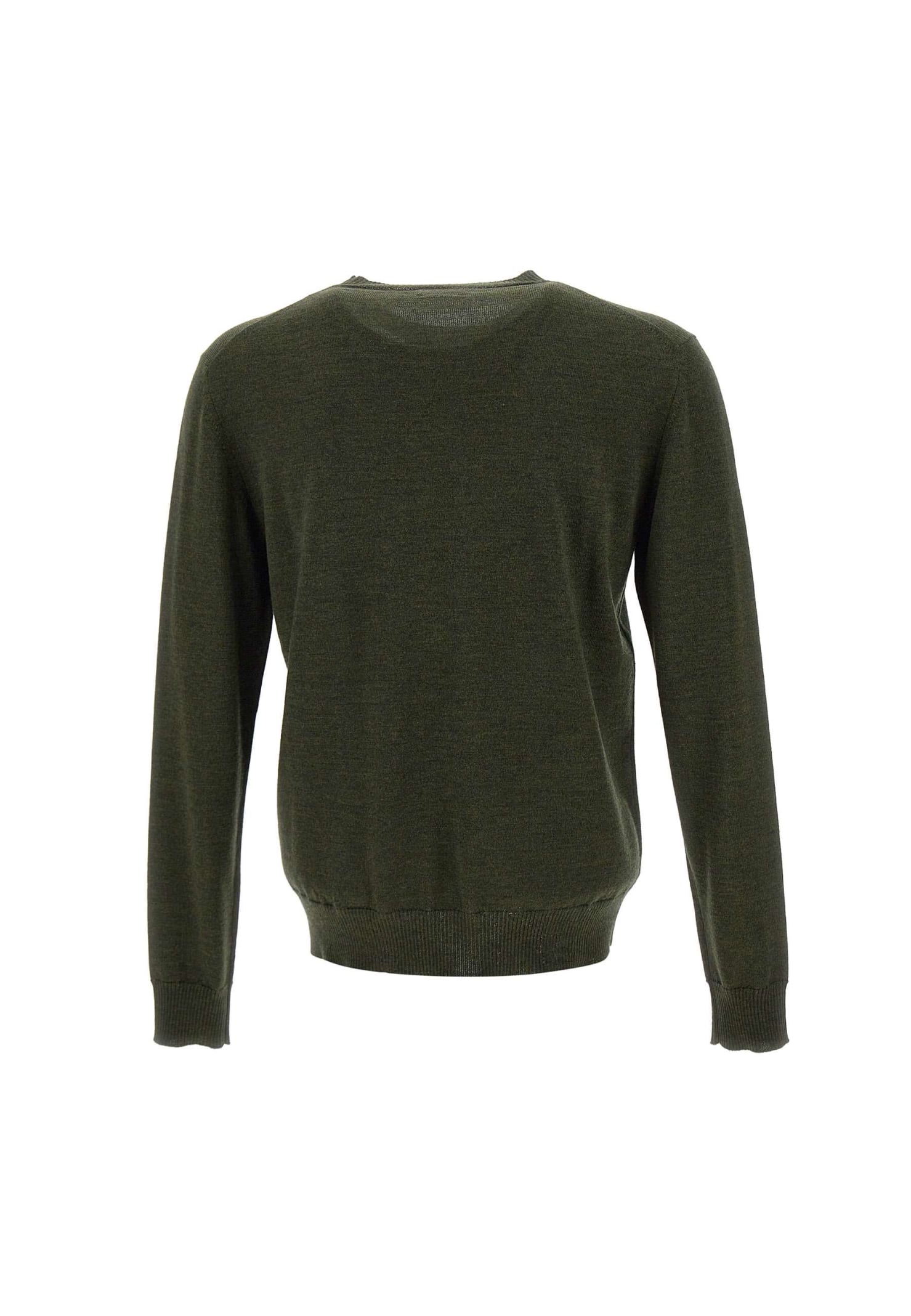 Shop Ballantyne Wool Sweater In Green