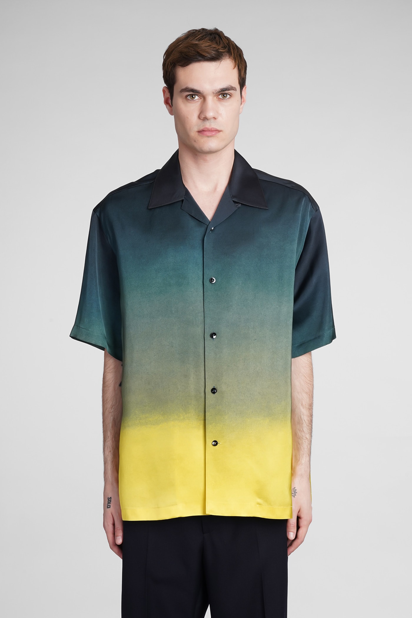 Jil Sander Gradient-effect Short-sleeve Shirt In Multicolor | ModeSens