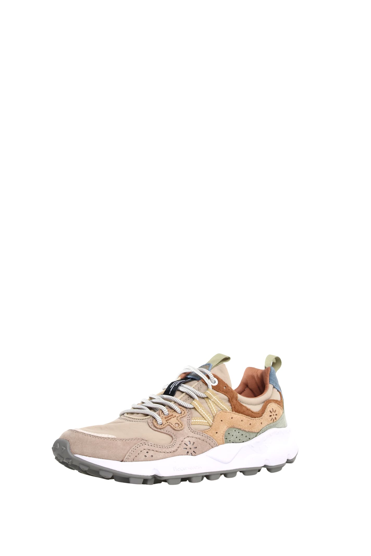 Flower Mountain Taupe Light Blue Yamano 3 Sneakers In Taupe Light Beige