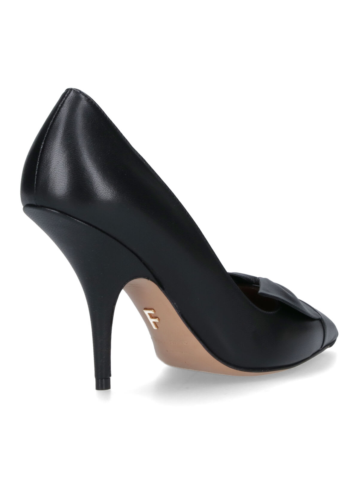 Ferragamo Stylish Pumps With Pointed Toe And Bow In Black
