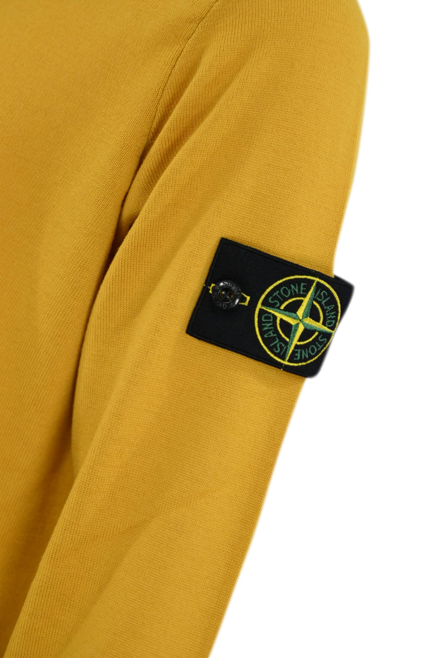 Shop Stone Island 510c4 Wool Sweater In Mustard