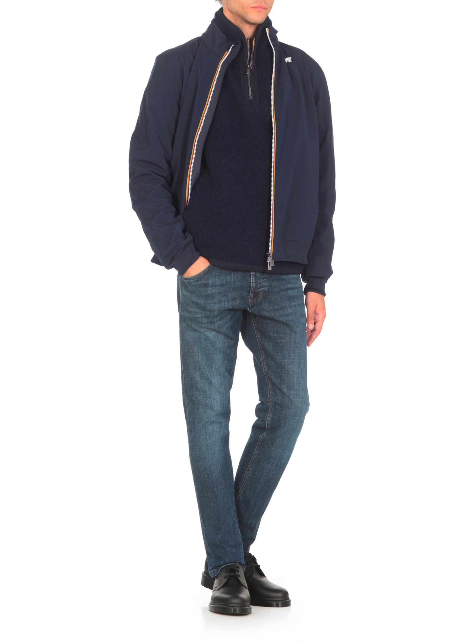 Shop K-way Ern Wool Sweatshirt In Blue