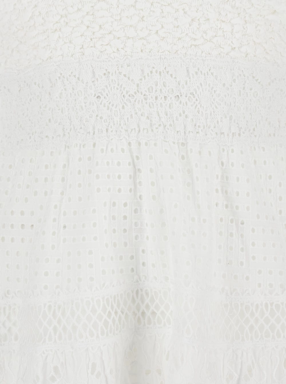 Shop Temptation Positano White Short Embroidered Dress In Cotton Woman
