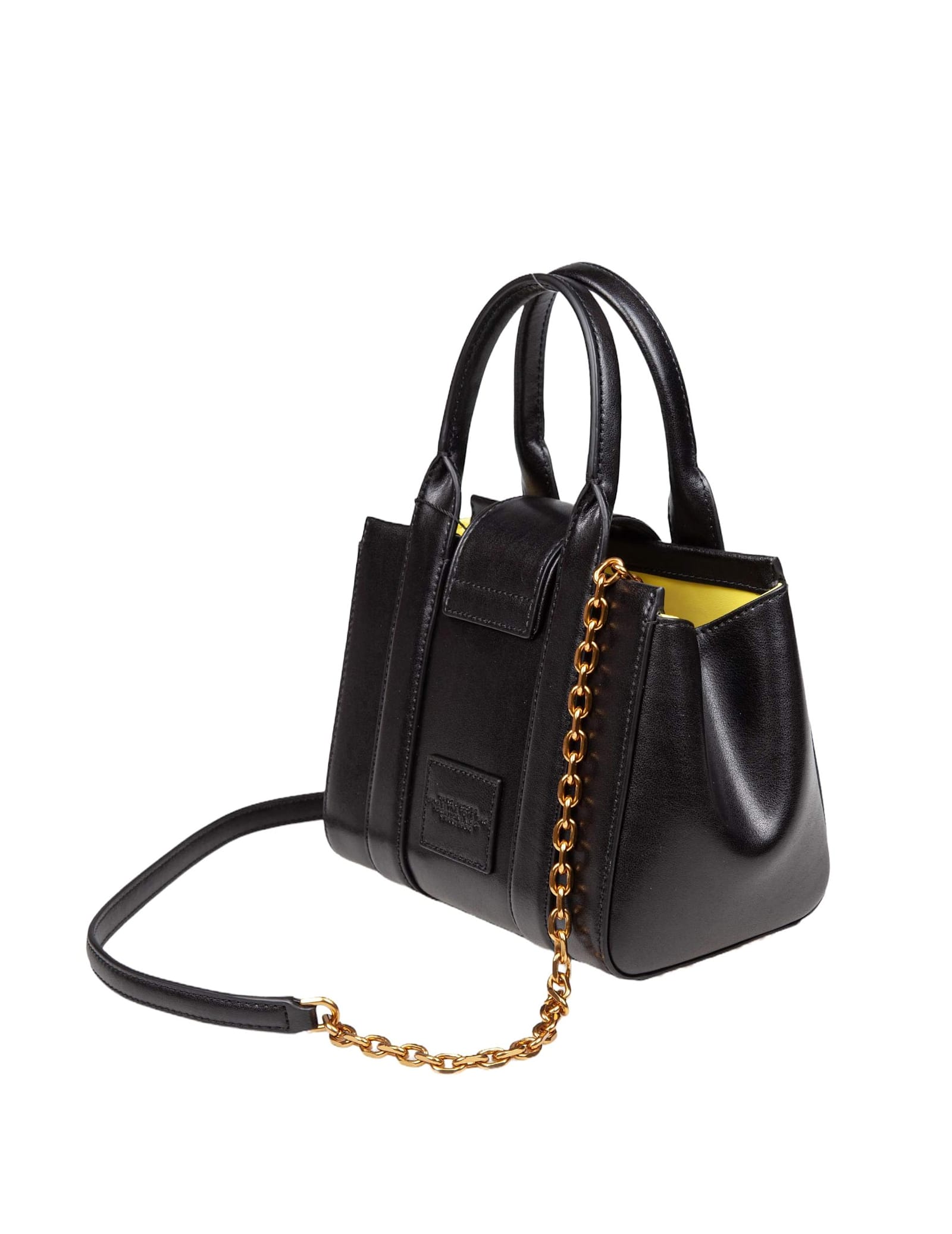 Shop Marc Jacobs The Mini Tote In Black Leather