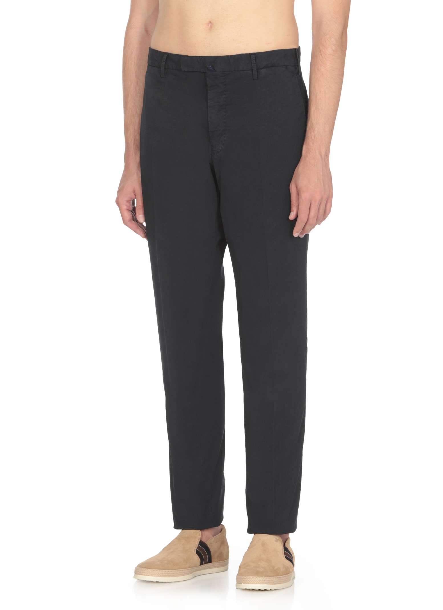 Shop Incotex High Comfort Trousers In Blue