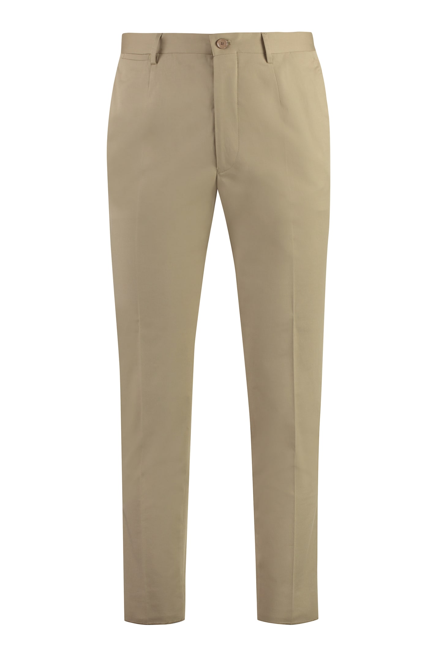 Etro Cotton Trousers In Neutral