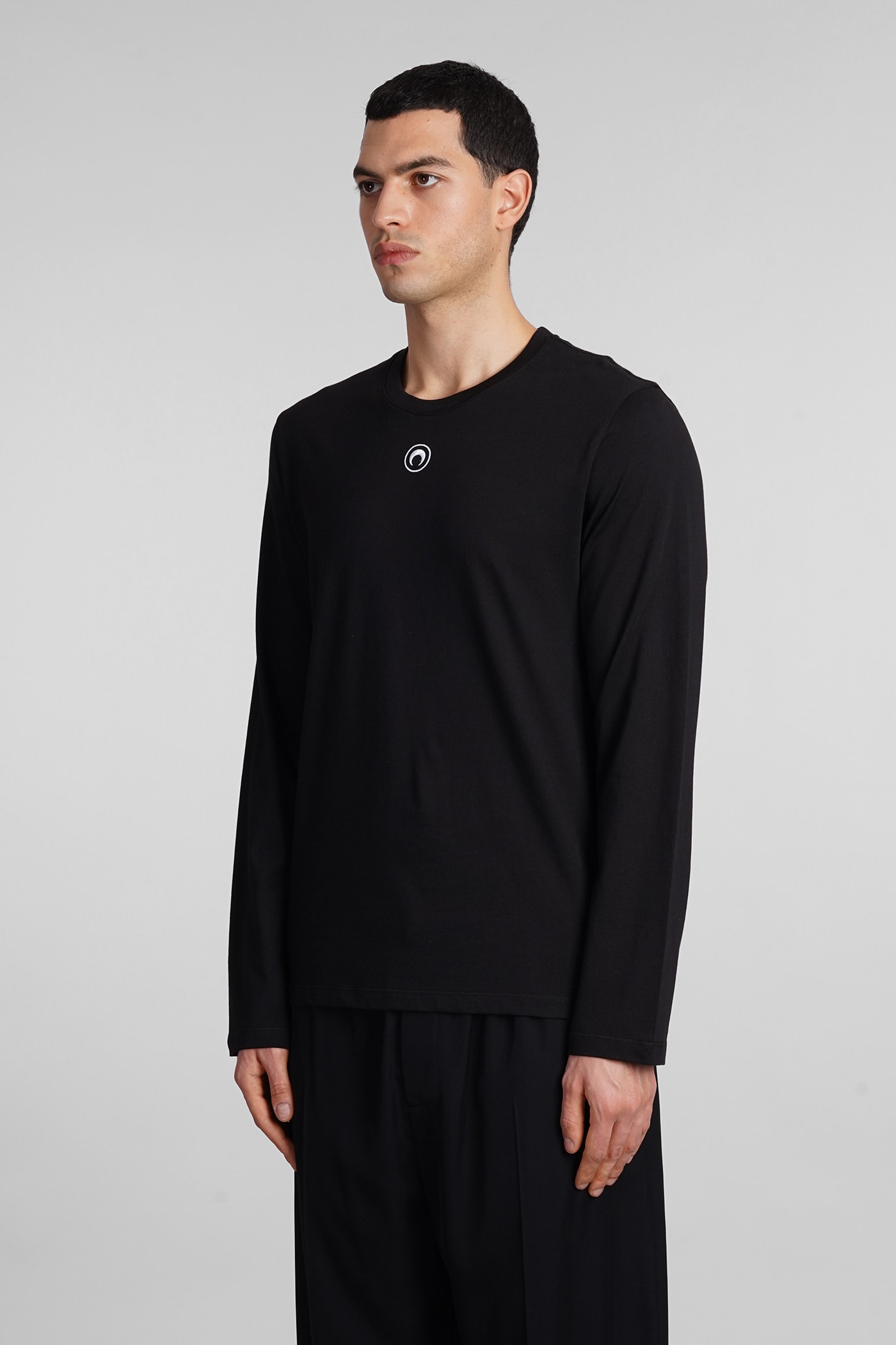 Shop Marine Serre T-shirt In Black Cotton