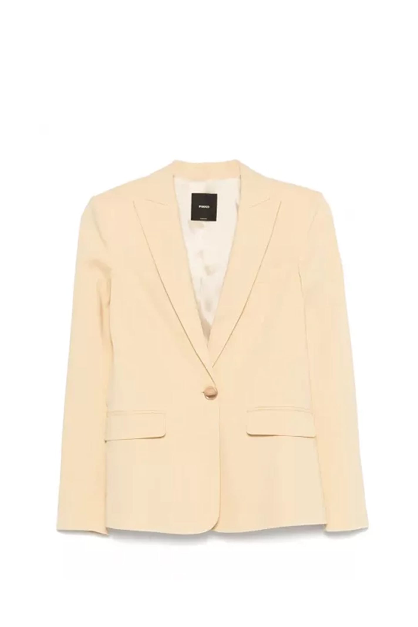 Pinko Yellow Tailored Jacket With Notched Lapels