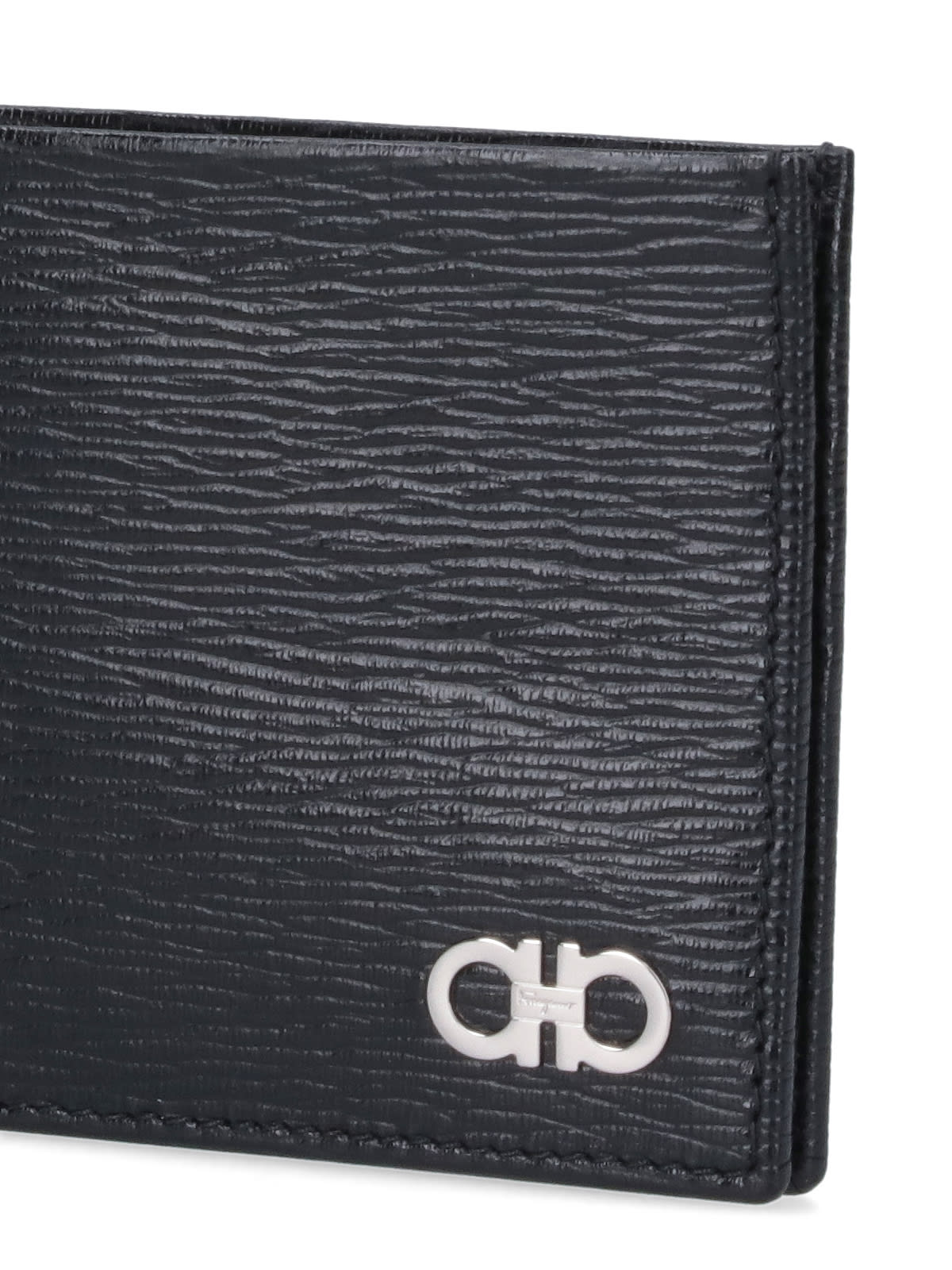 Shop Ferragamo Gancini Wallet In Black