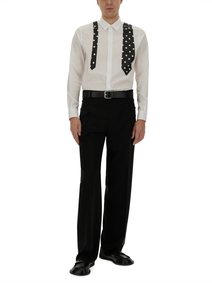 Moschino Wool Trousers Featuring Pockets In Black