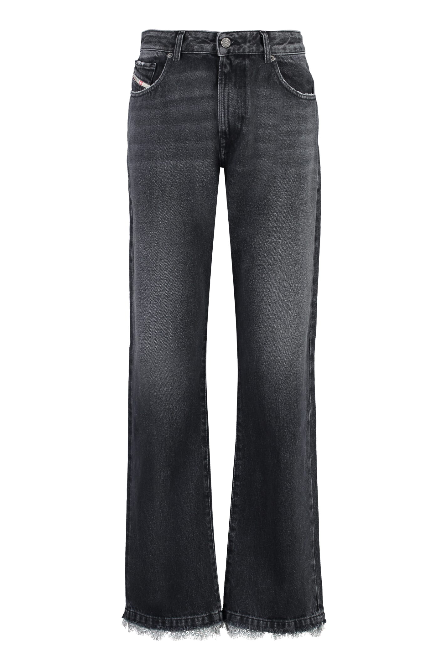 Shop Diesel 1999 D-reggy 5-pocket Straight-leg Jeans In Grey