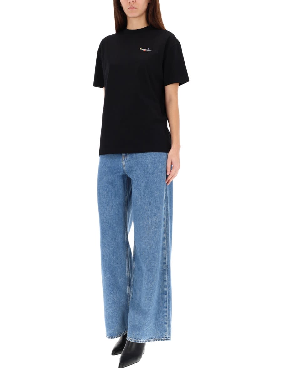 Off-white T-shirt With Logo In Black