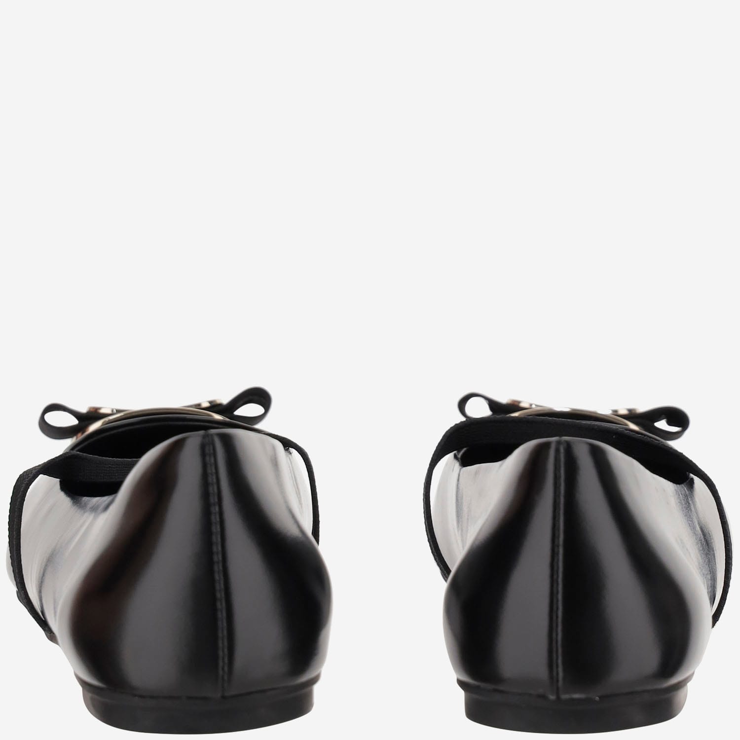 Ferragamo New Vara Bow-embellished Ballet Flats In Black