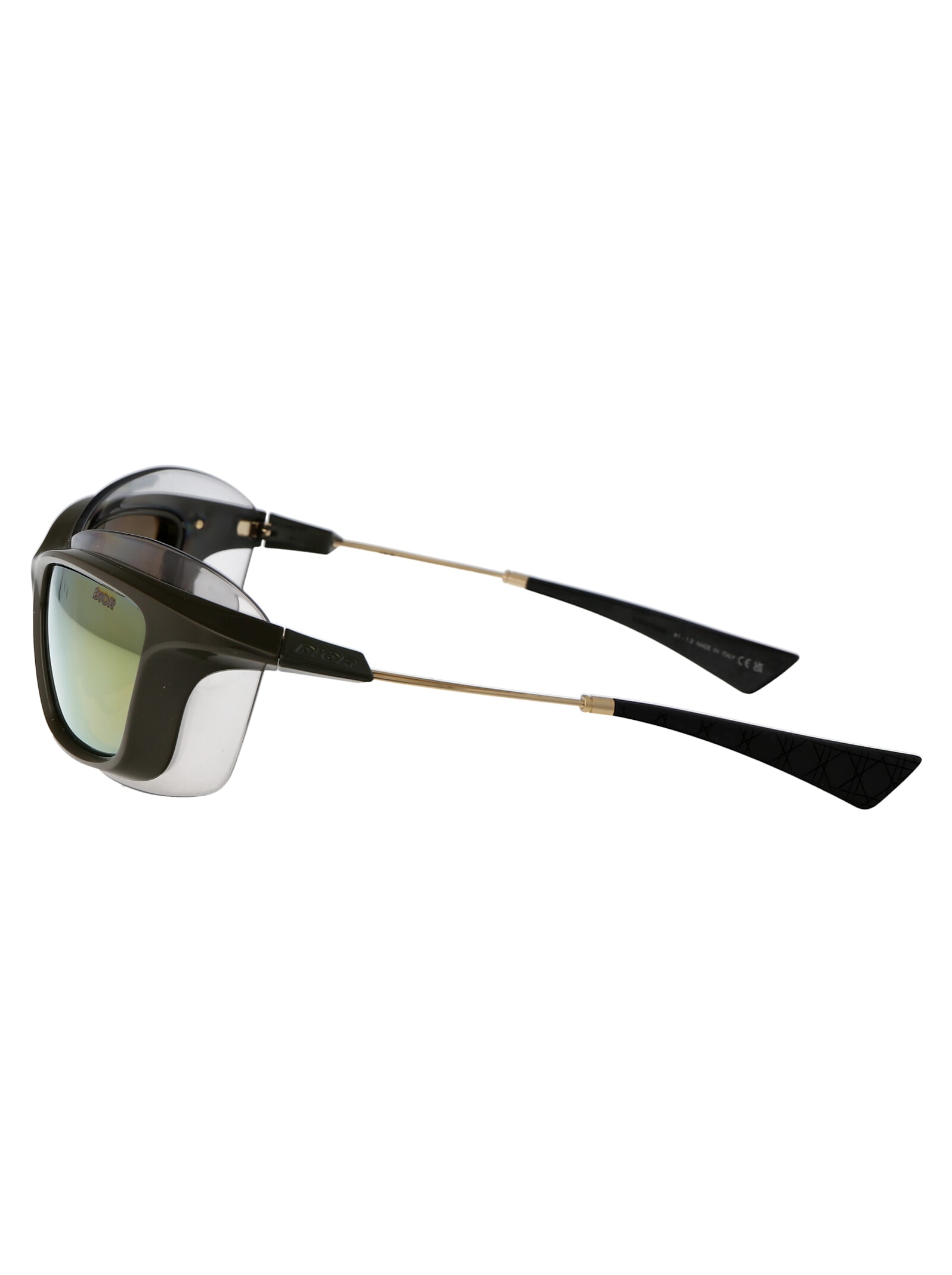 Shop Dior Xplorer S1u Sunglasses In 55h7 Dark Green/other / Brown Mirror