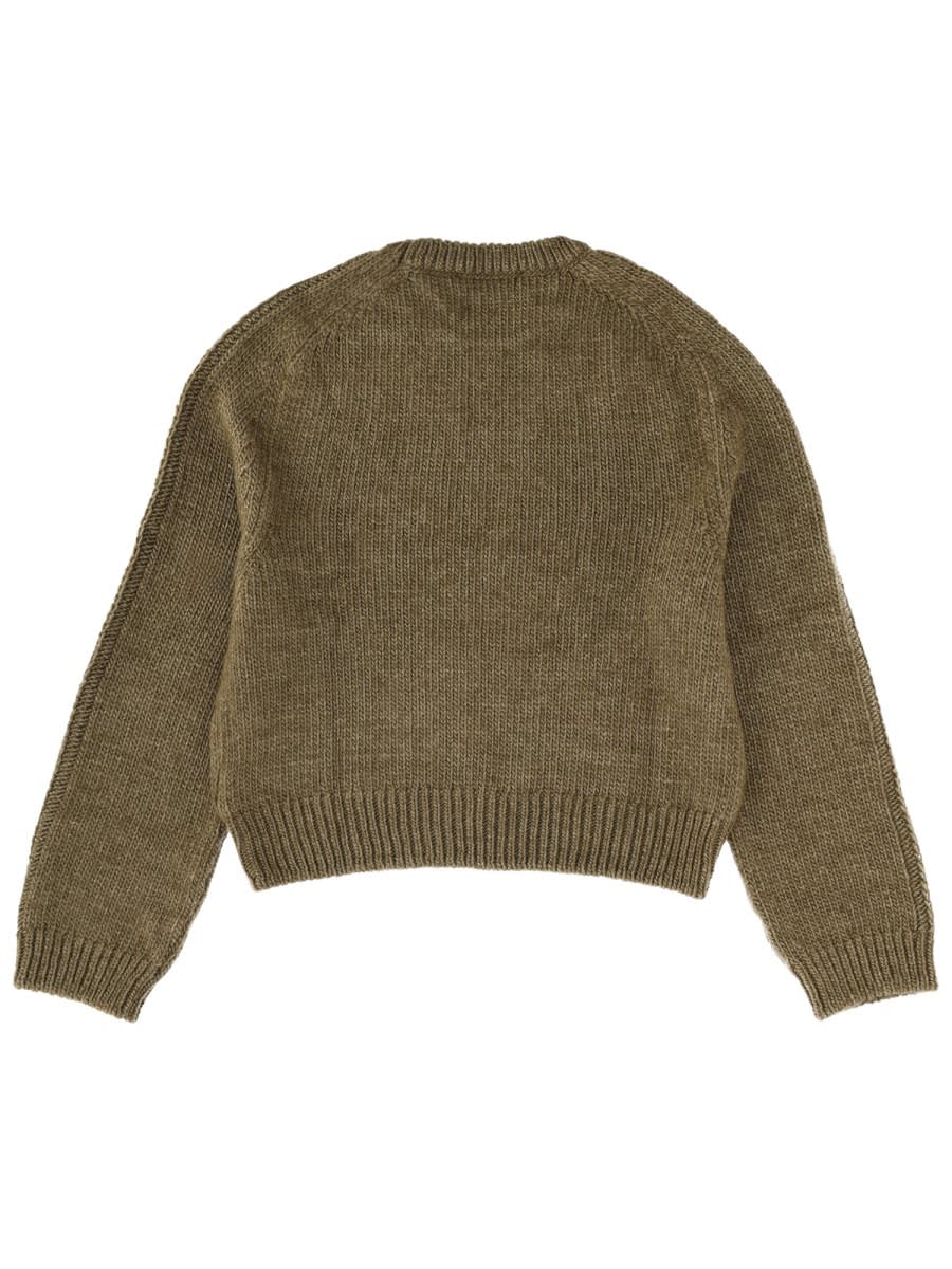 Our Legacy True Roundneck Wool And Silk Sweater In Green