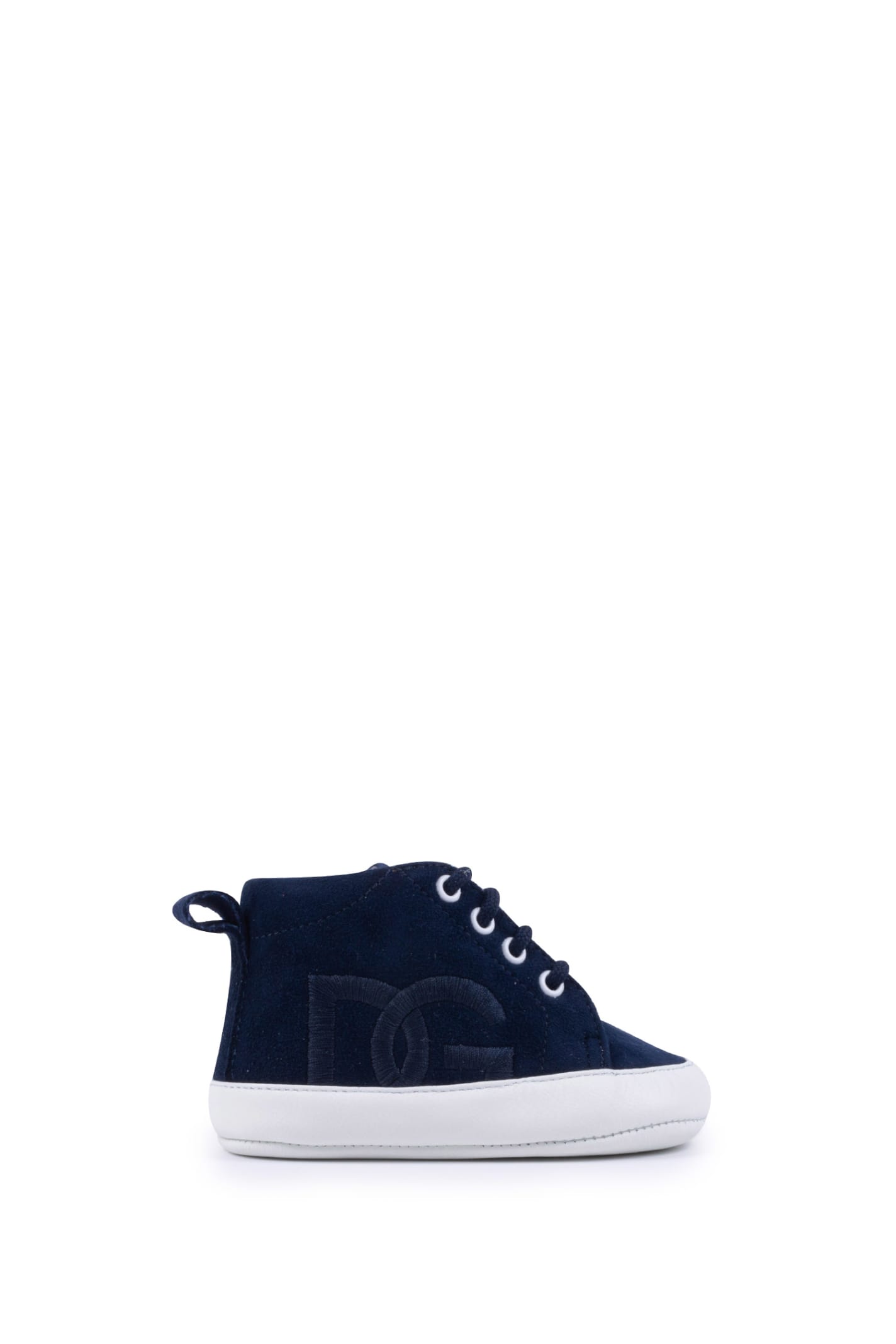 Dolce & Gabbana Suede Sneakers With Dg Logo Embroidery