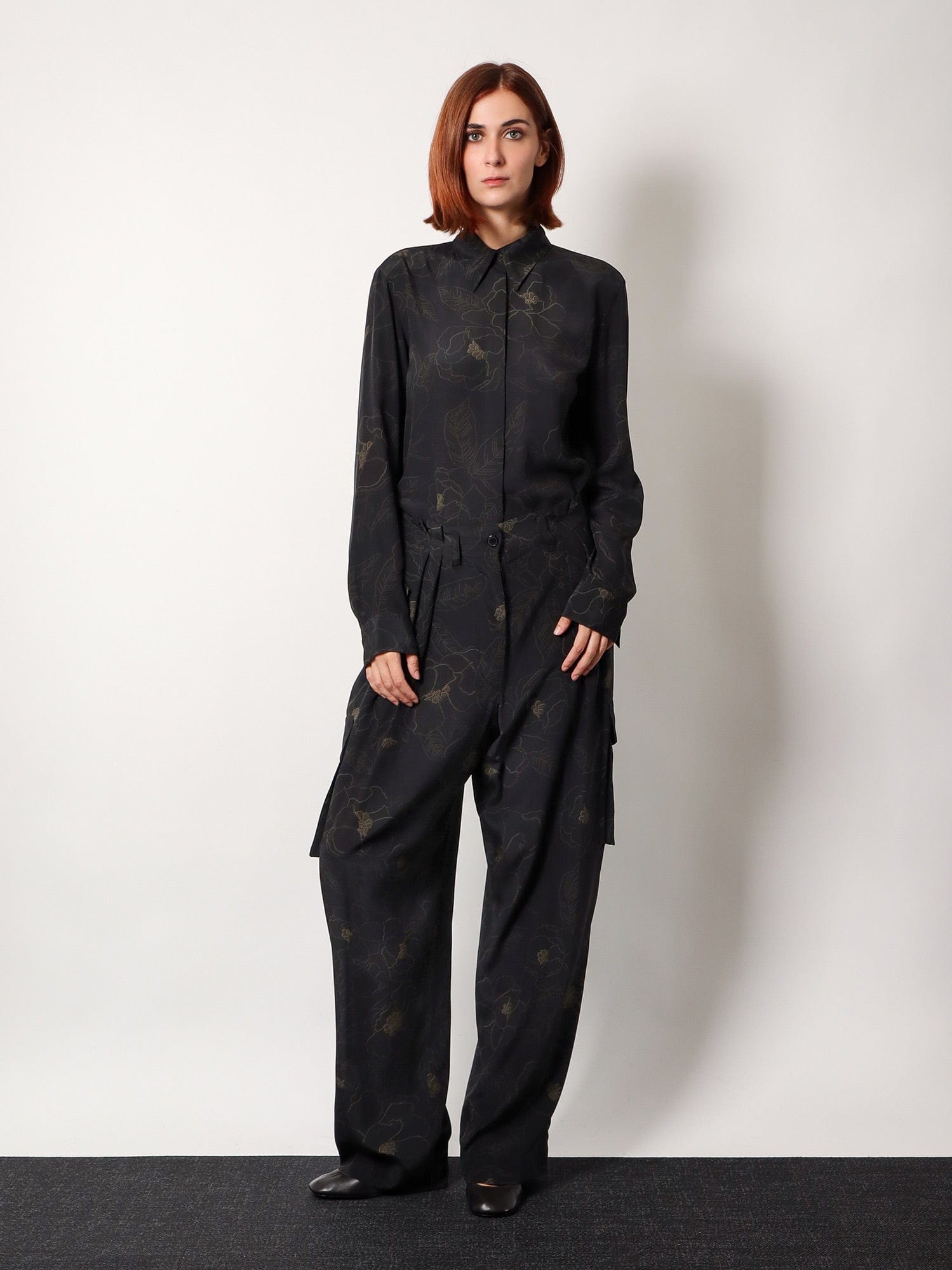 Shop Dries Van Noten Silk Cargo Trouser In Black