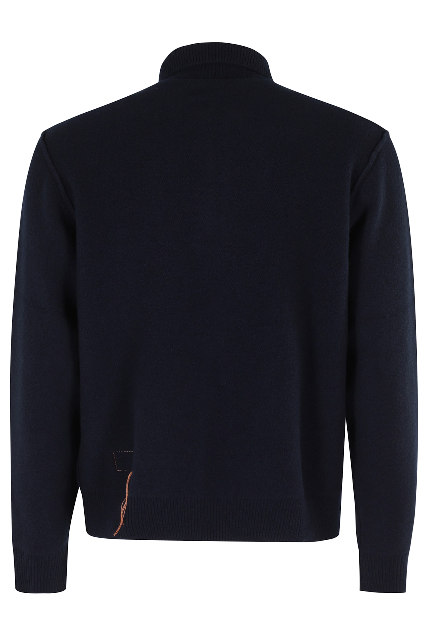 Fortela Woven Wool Zippered Sweatshirt In Black