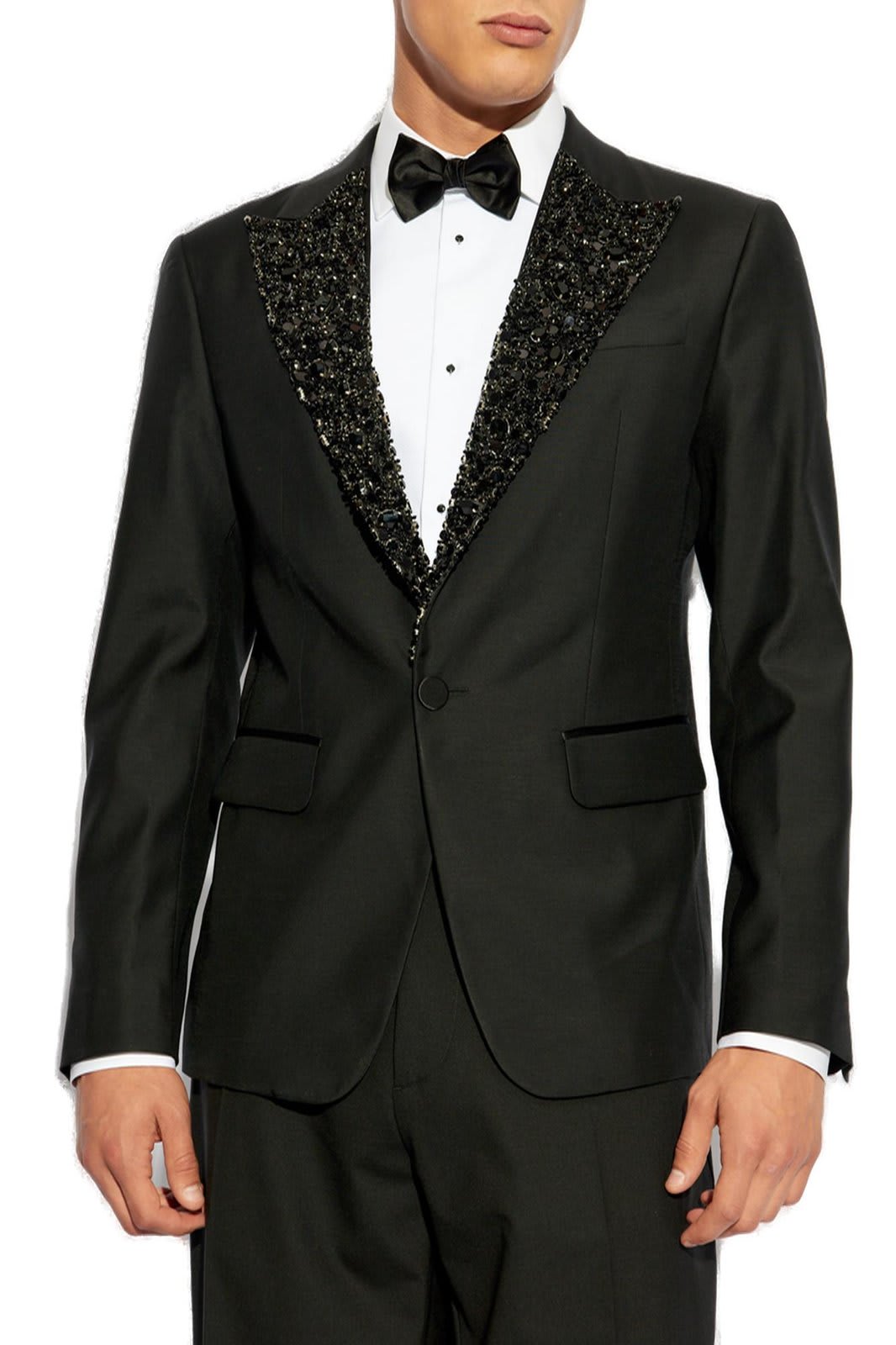 Shop Dsquared2 Sparkling Collar London Blazer In Black