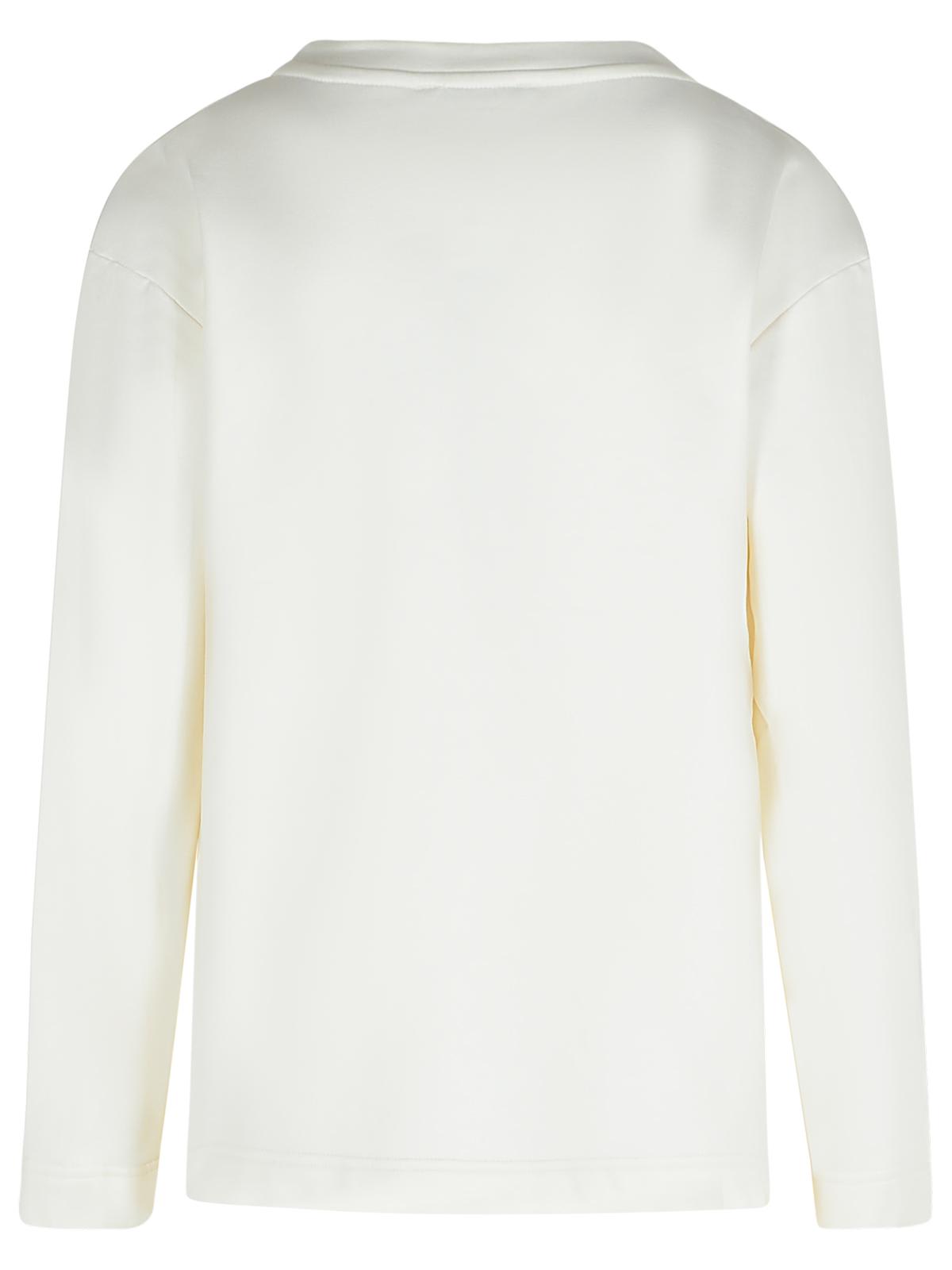 Max Mara Maxmara Women Berma - Silk And Cotton Sweatshirt In White