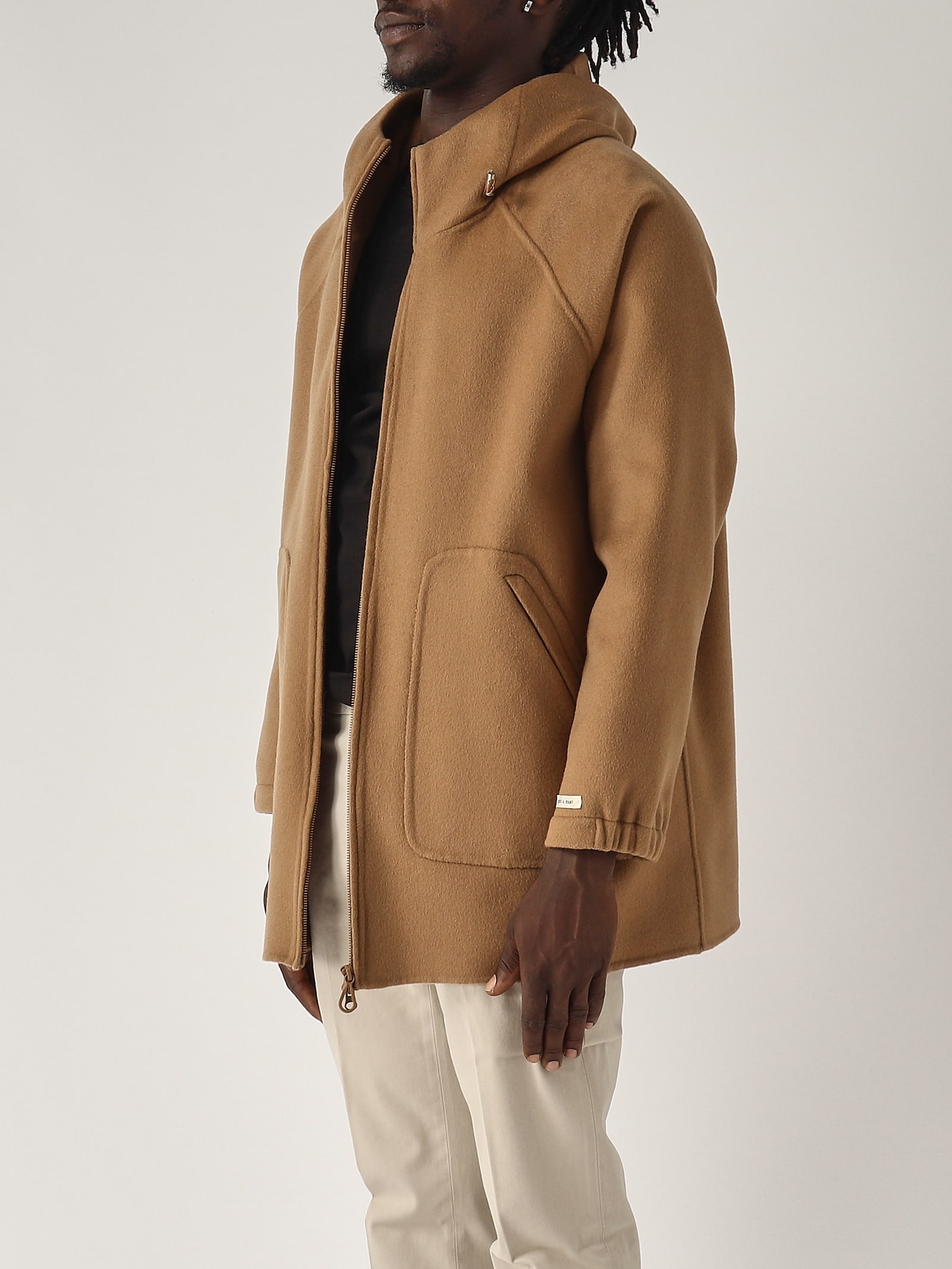 Shop Paltò Parka Full Zip Jacket In Cammello