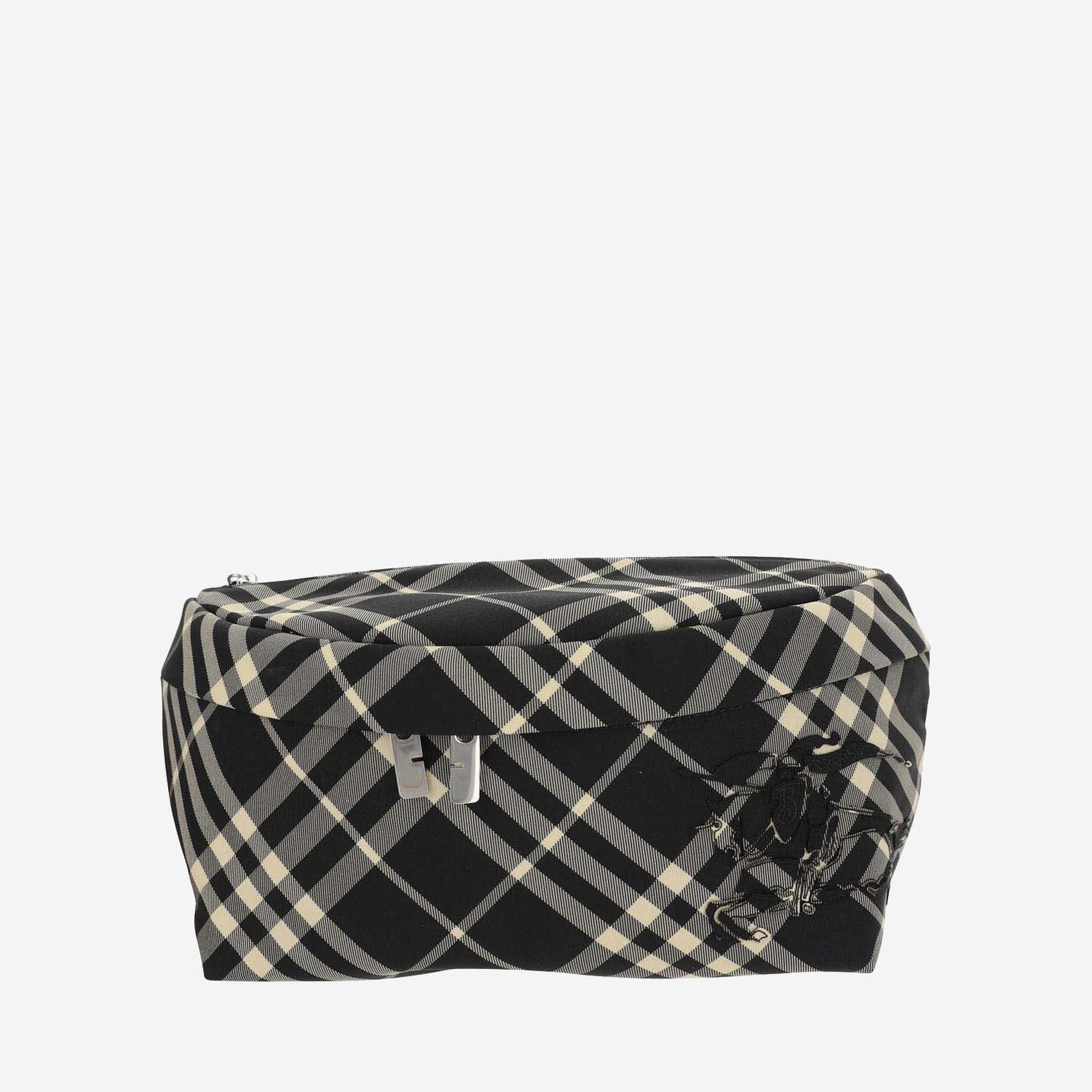 Shop Burberry Pouch With Check Pattern In Red