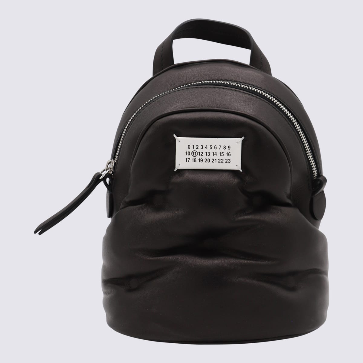 Shop Maison Margiela Black Leather Backpacks