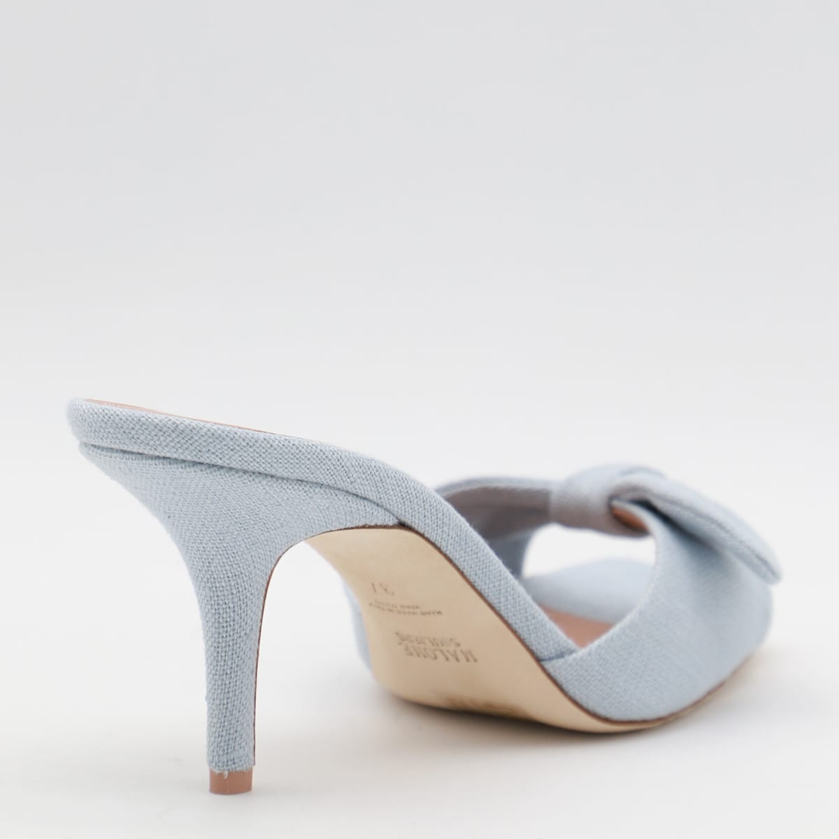 Malone Souliers Heel Sandals With Open Toe And Bow Detail In Blue