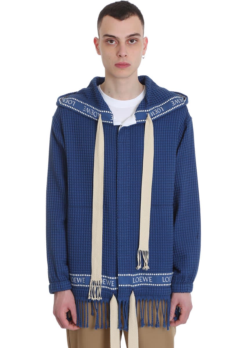LOEWE JACKET IN BLUE COTTON,11272723