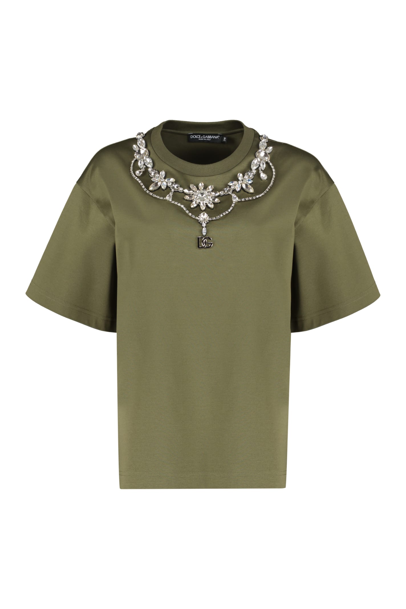 Dolce & Gabbana Crewneck T-shirt With Decoration