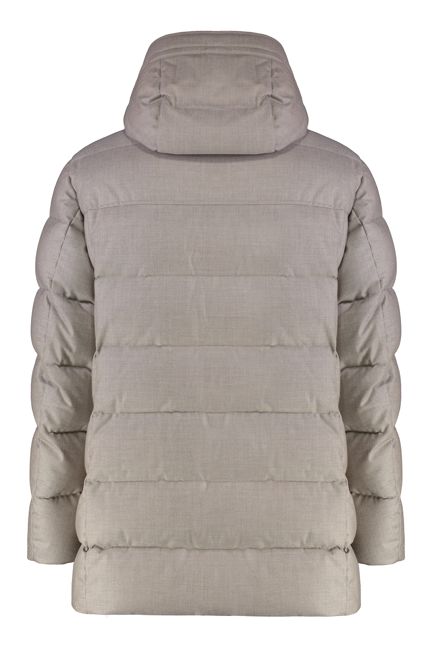 Moorer Gorner Long Down Jacket In Ecru