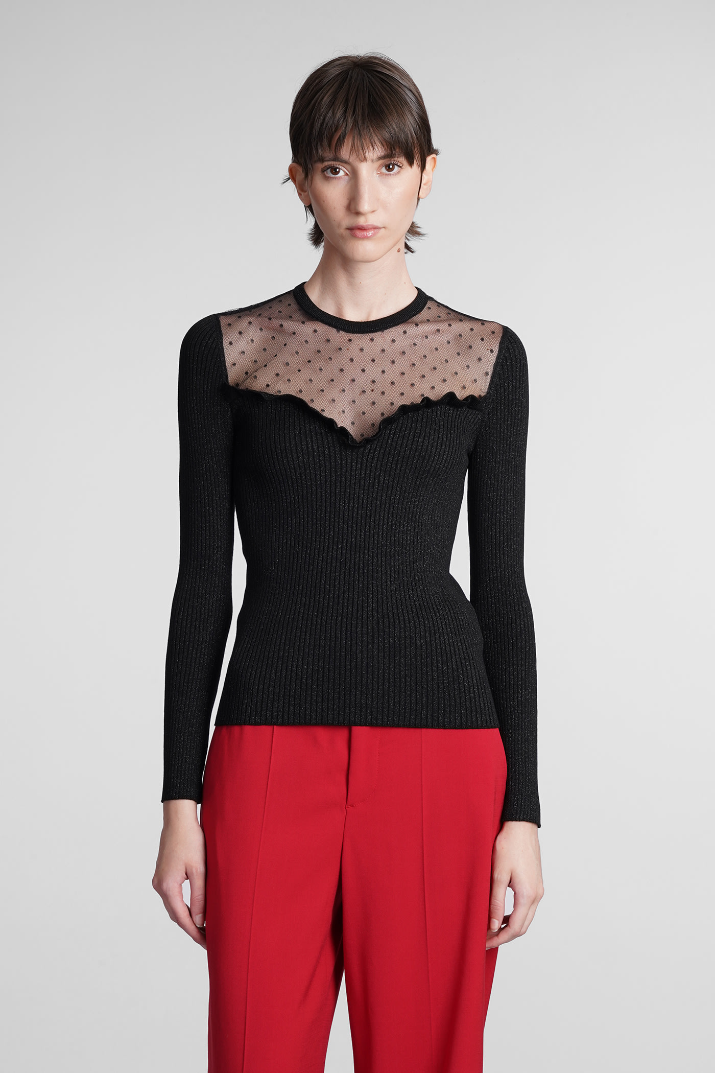 RED Valentino Knitwear In Black Polyester