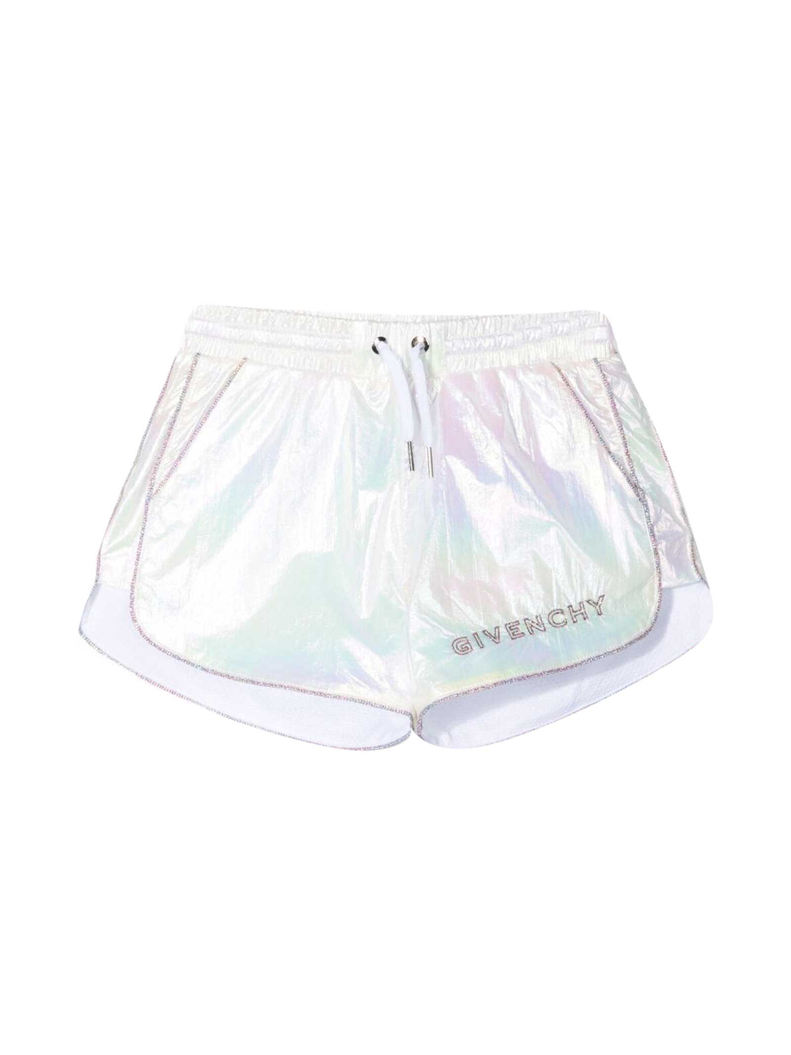 Shop Givenchy White Shorts In Bianco