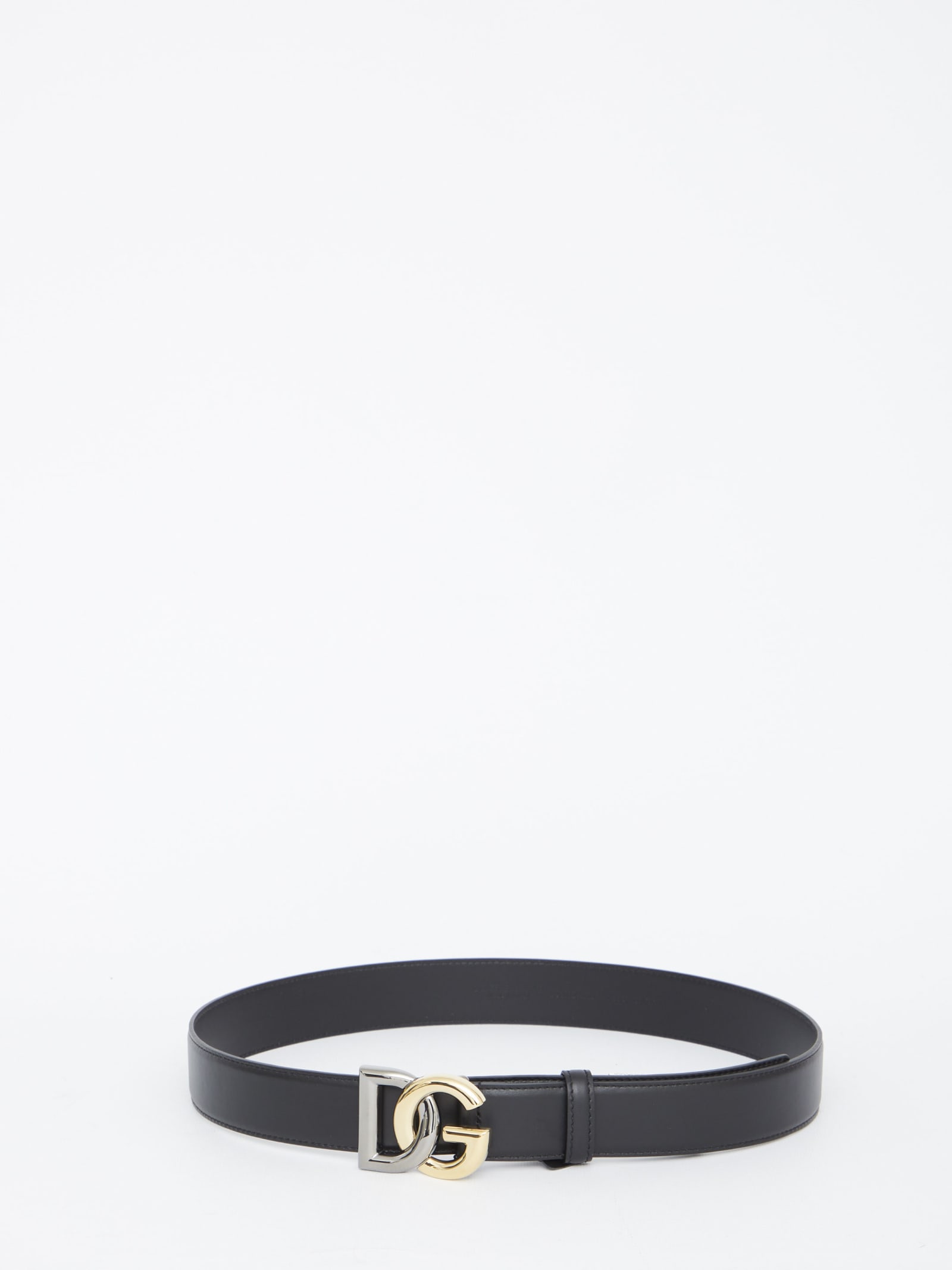 Shop Dolce & Gabbana Dg Logo Belt In Black