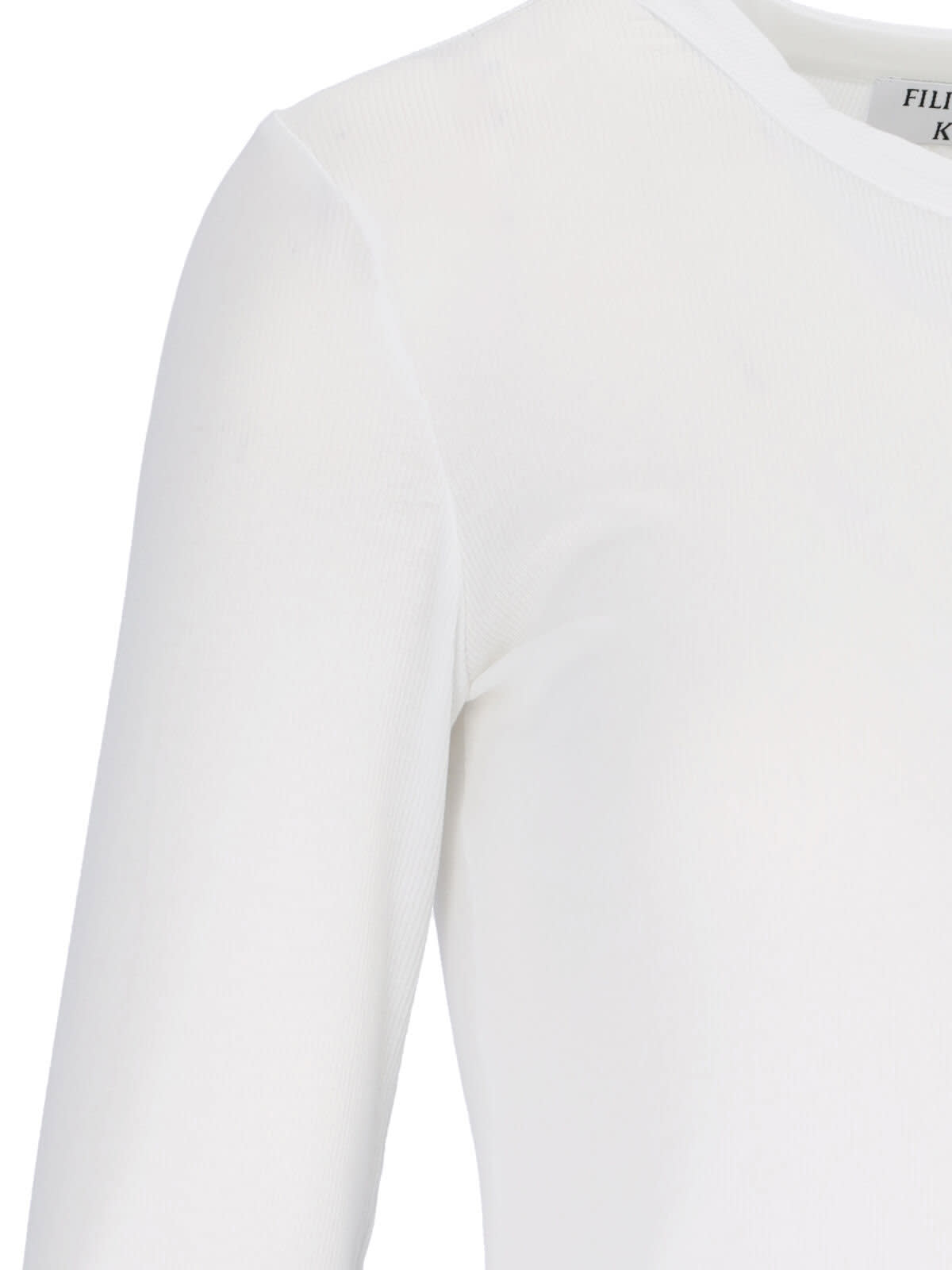 Shop Filippa K Henley Logo Sweater In White