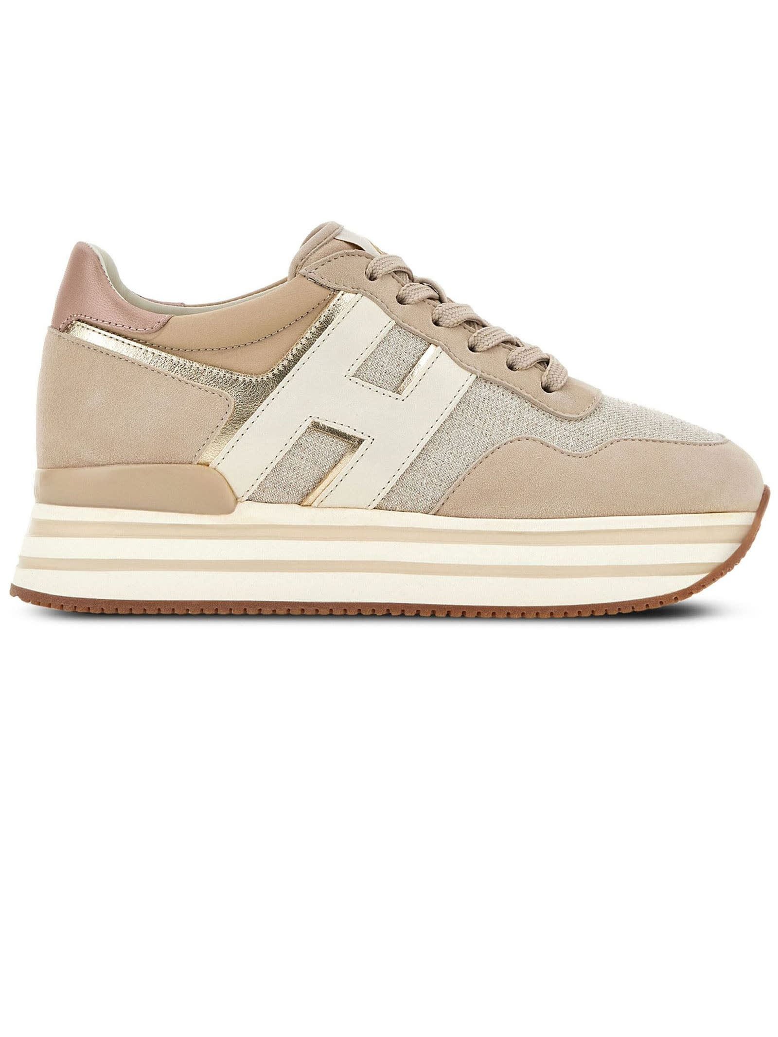 Shop Hogan Sneakers Beige