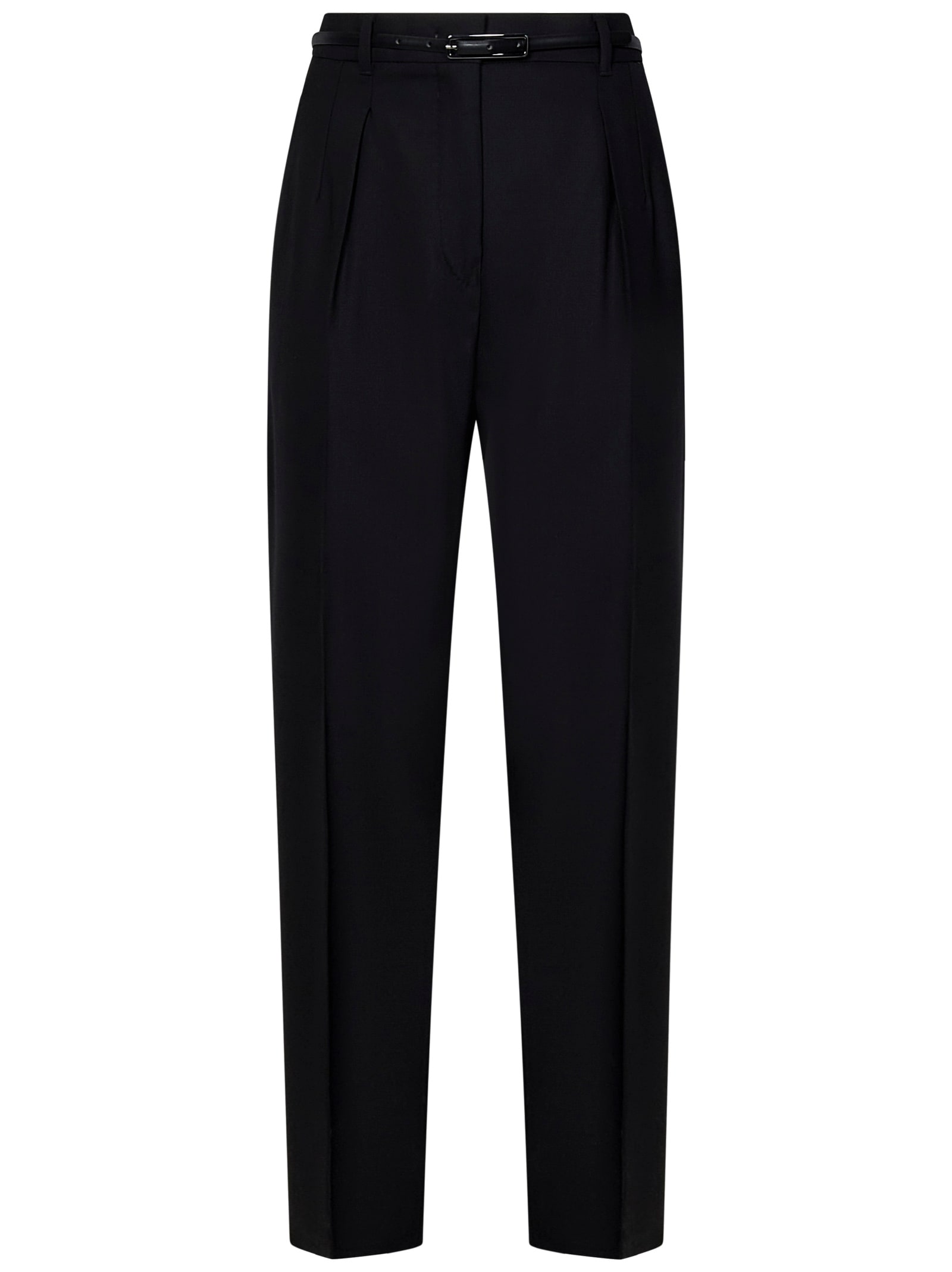 Shop Max Mara Maxmara Studio Prosit Trousers In Black