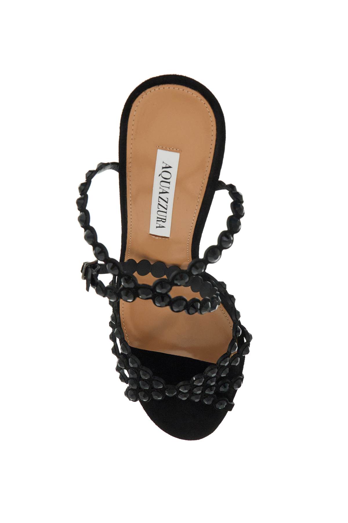 Shop Aquazzura Tequila 85 Sandals In Black/jet (black)