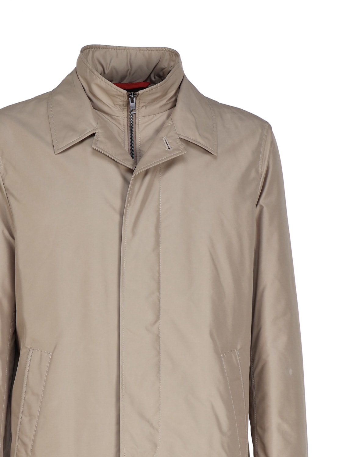 Shop Fay Waterproof Nylon Down Jacket Coat In Cammello