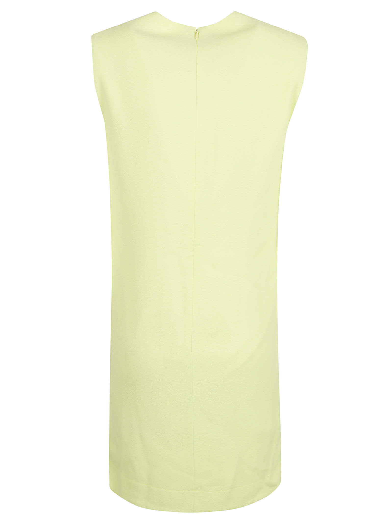 Shop Lanvin Gathered Mini Dress In Lemon