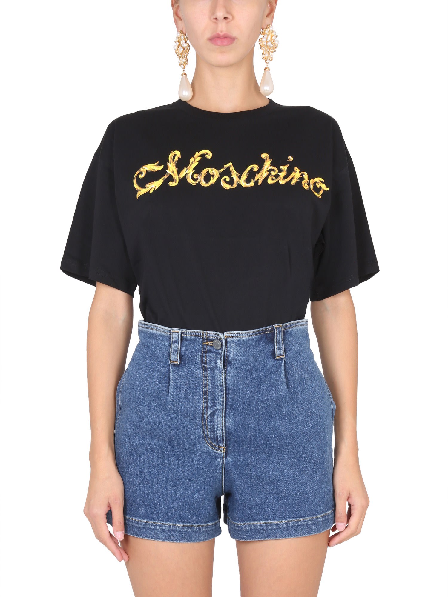 Moschino Flourish Logo T-shirt