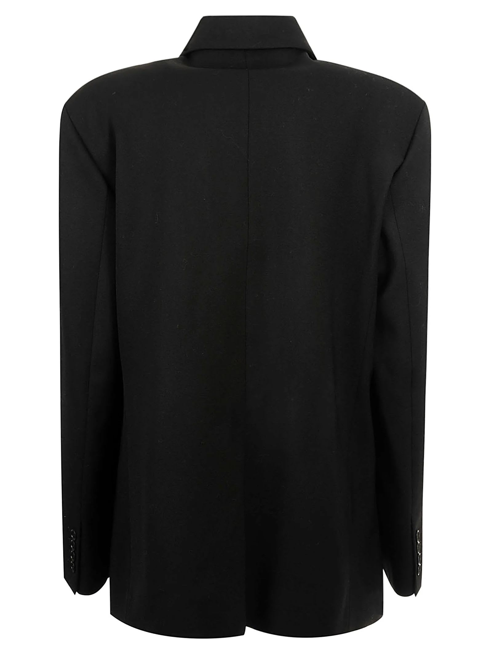 Shop P.a.r.o.s.h Black Virgin Wool Blazer