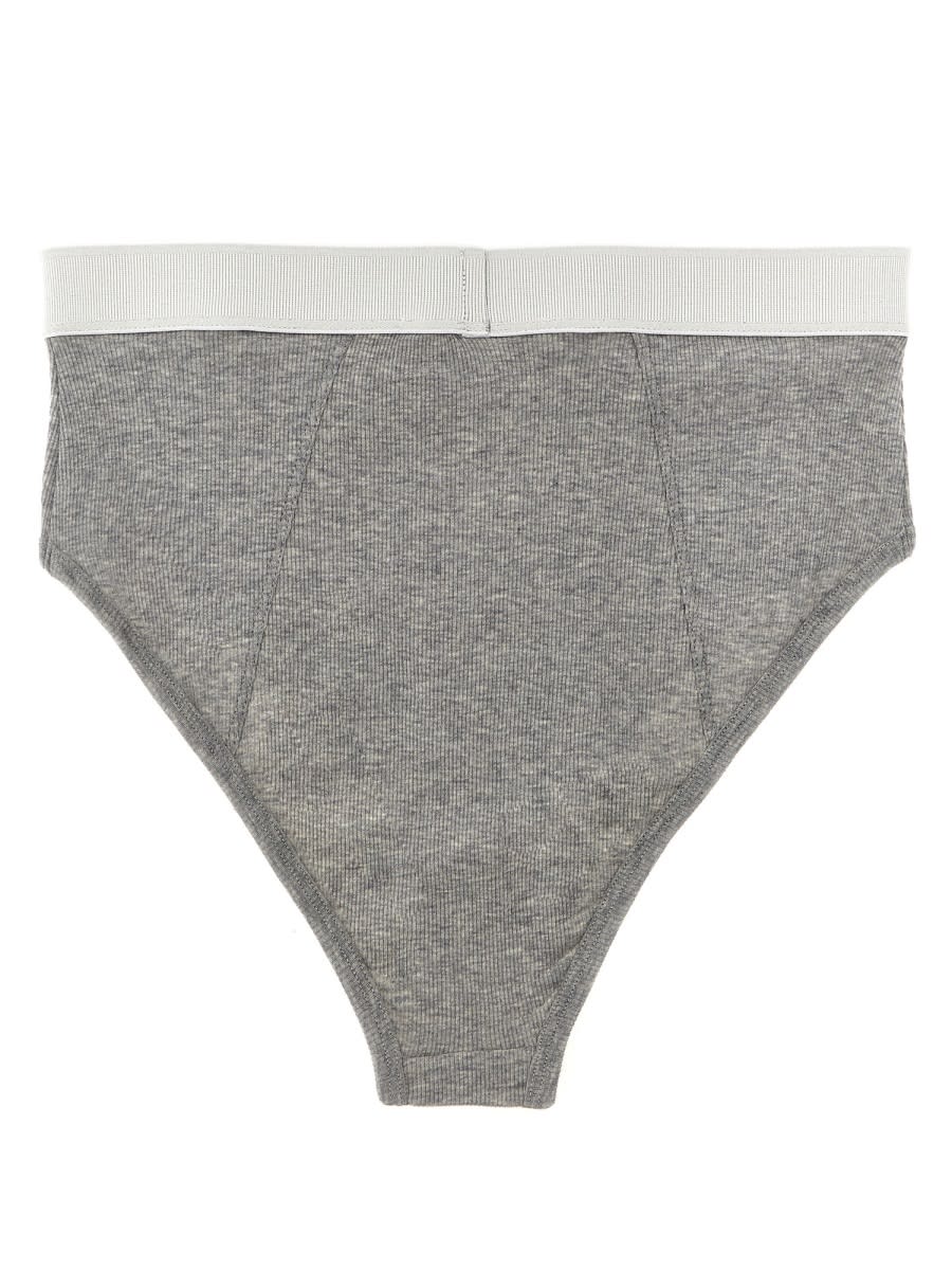 Shop Versace Cotton Slip In Grey Melanges (grey)